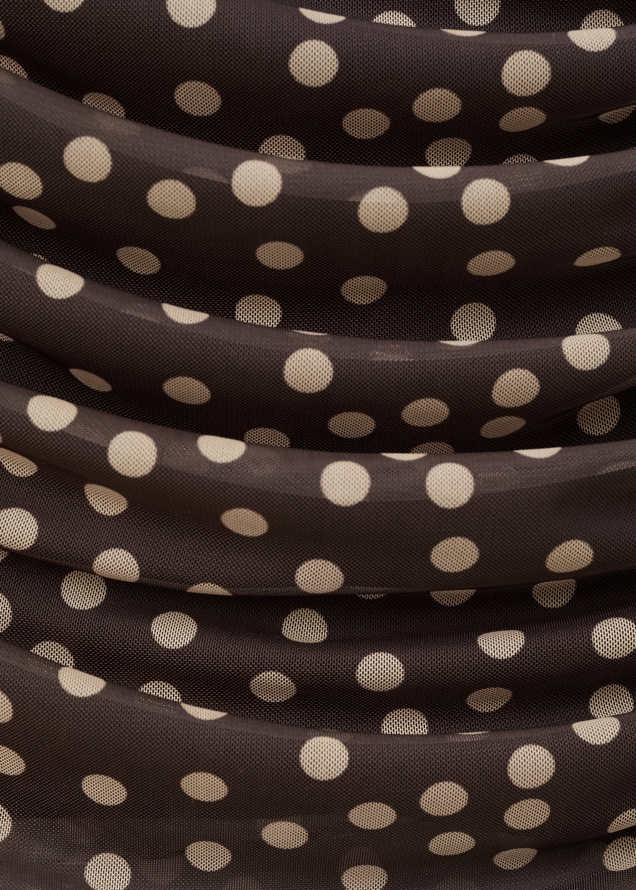 Ruched polka dot T-shirt - Details of the article 0