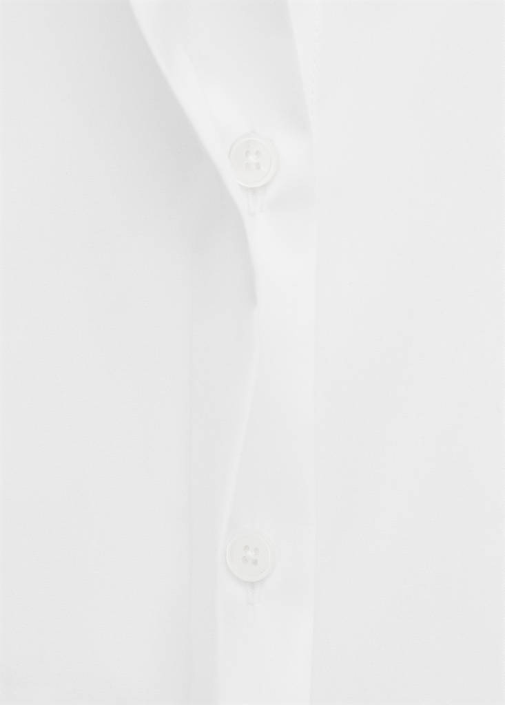 Fitted shirt with hidden closure — White