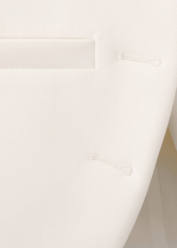 Jacket with jewel-button strip collar — Off White