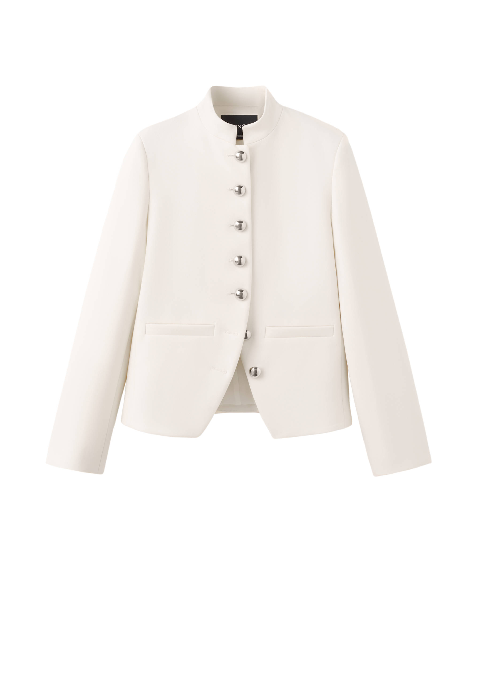 Jacket with jewel-button strip collar - Details of the article 7