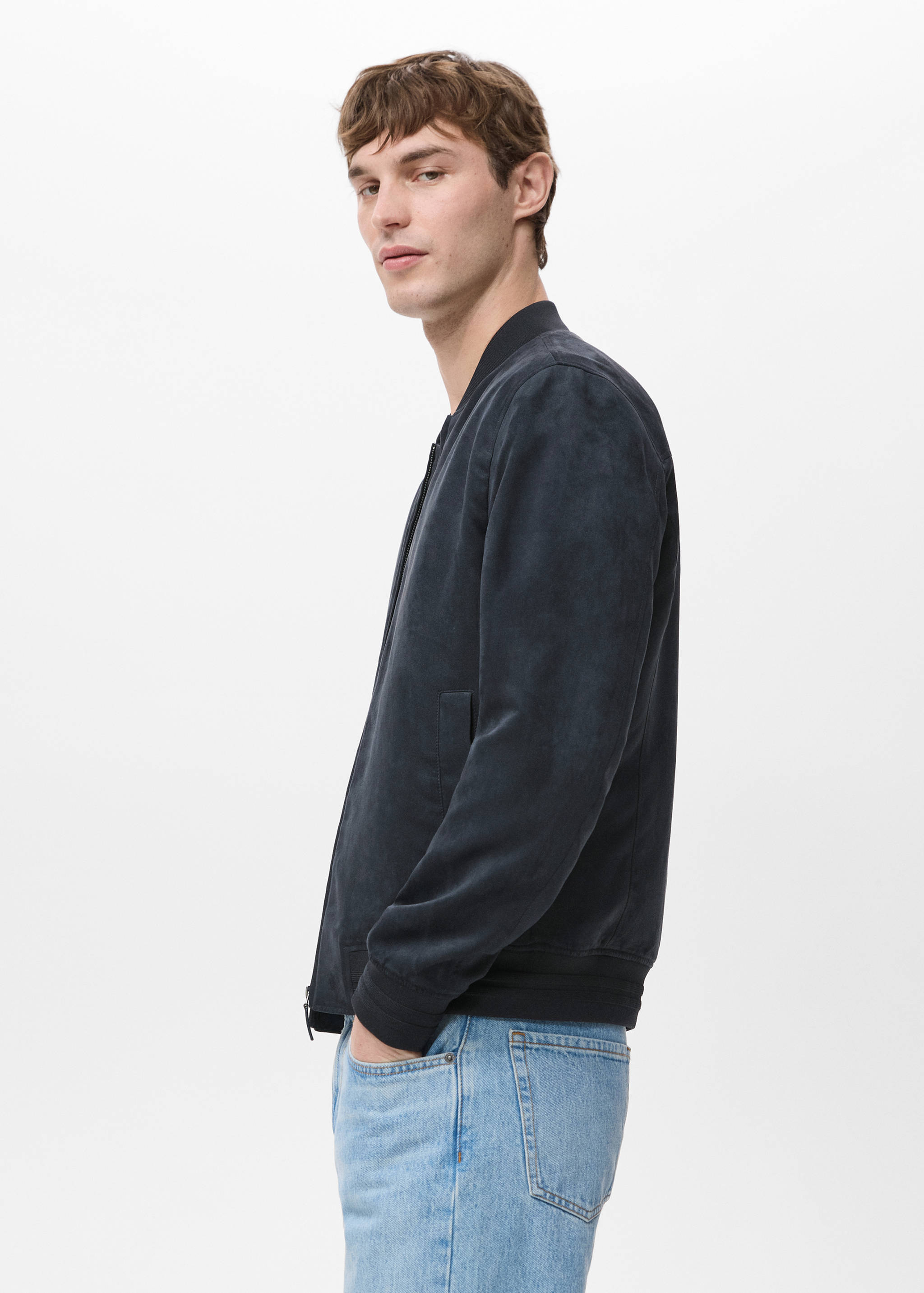 Куртка бомбер из искусственной замши - Деталь изделия 2