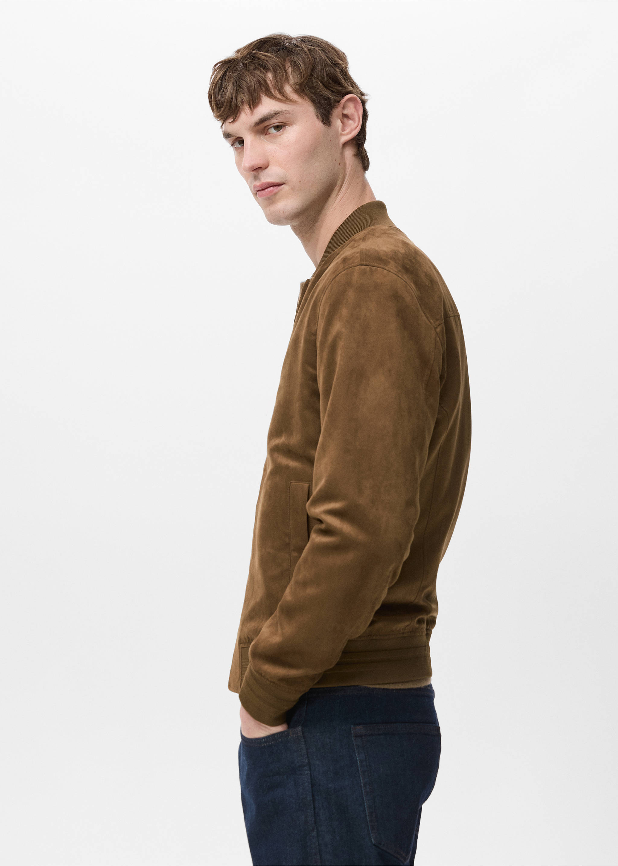 Chaqueta bomber efecto ante - Detalle del artículo 2, Cognac. Ref: 27074404-00.