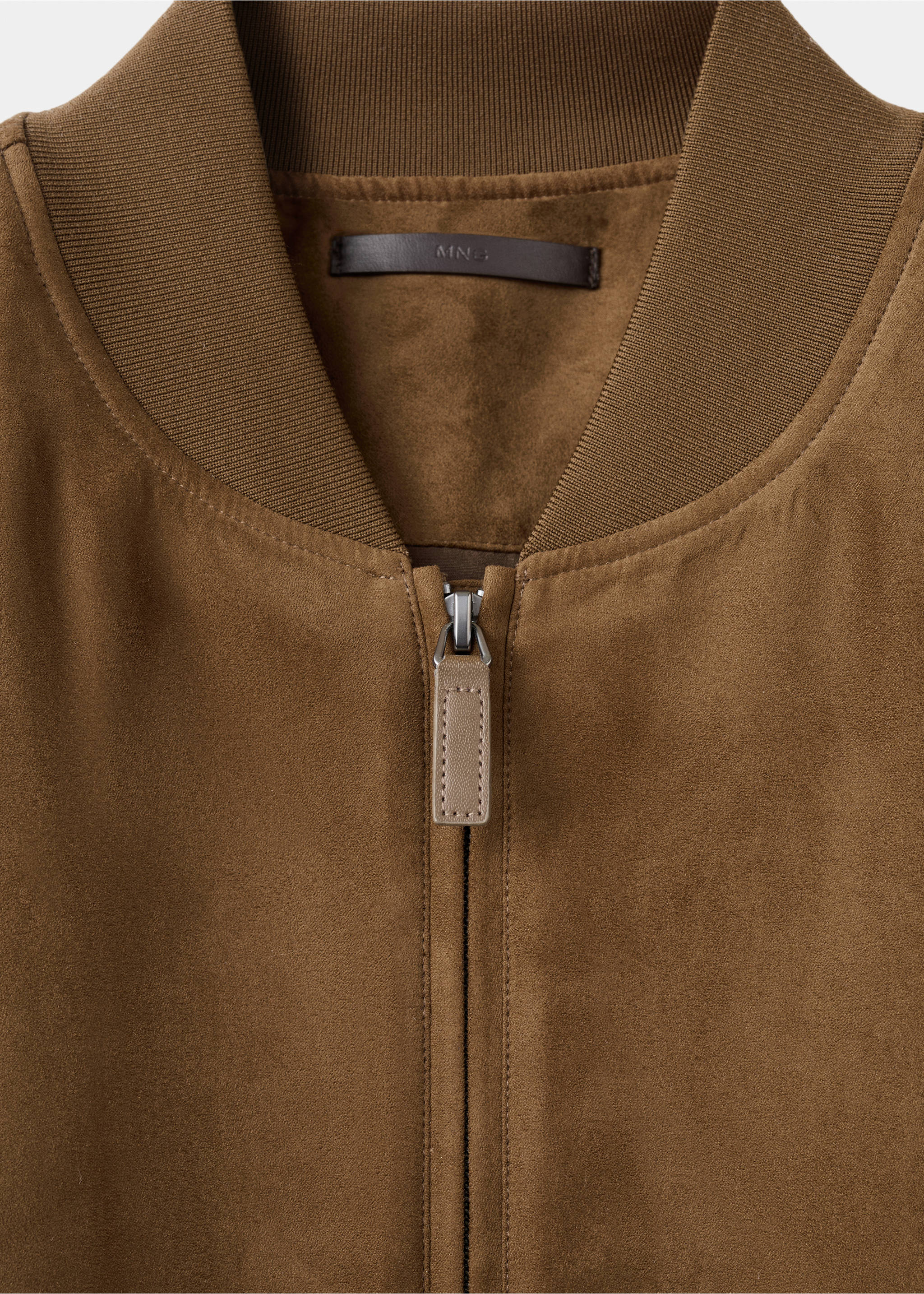 Chaqueta bomber efecto ante - Detalle del artículo 8, Cognac. Ref: 27074404-00.