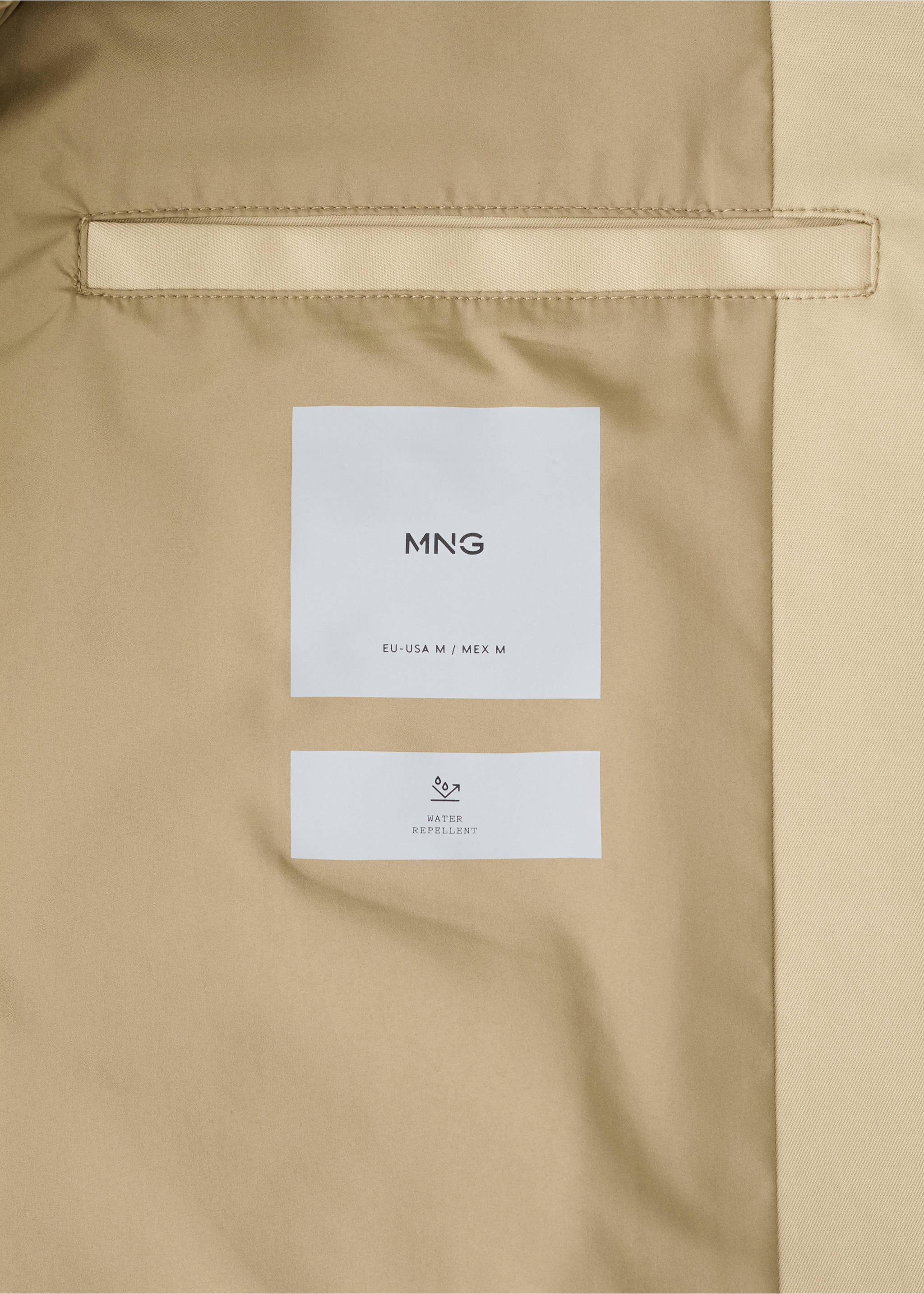 Gabardina water-repellent bolsillos - Detalle del artículo 0, Beige. Ref: 27074405-00.