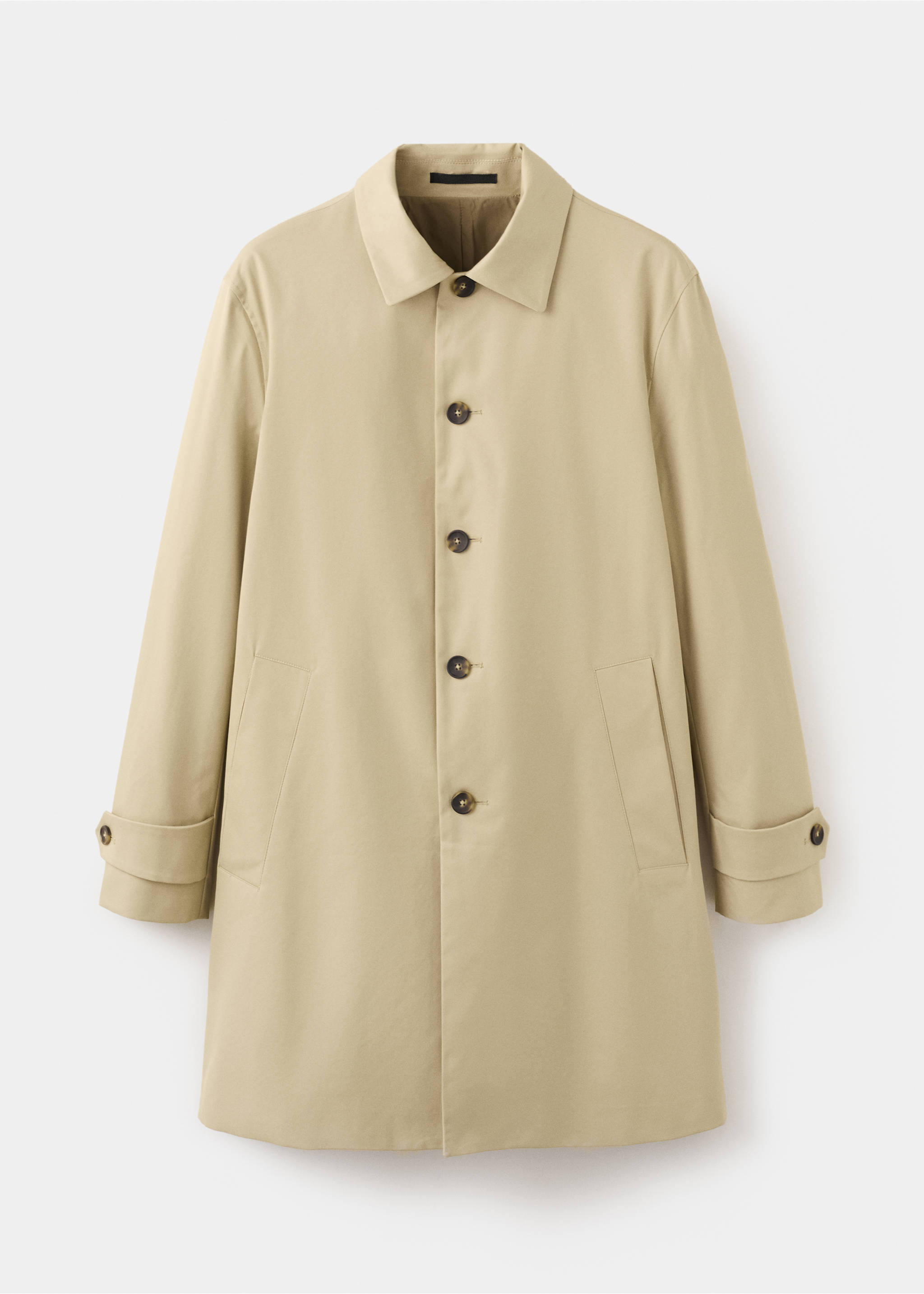 Water-repellent gabardine with pockets - Article without model, Beige. Ref: 27074405-01.