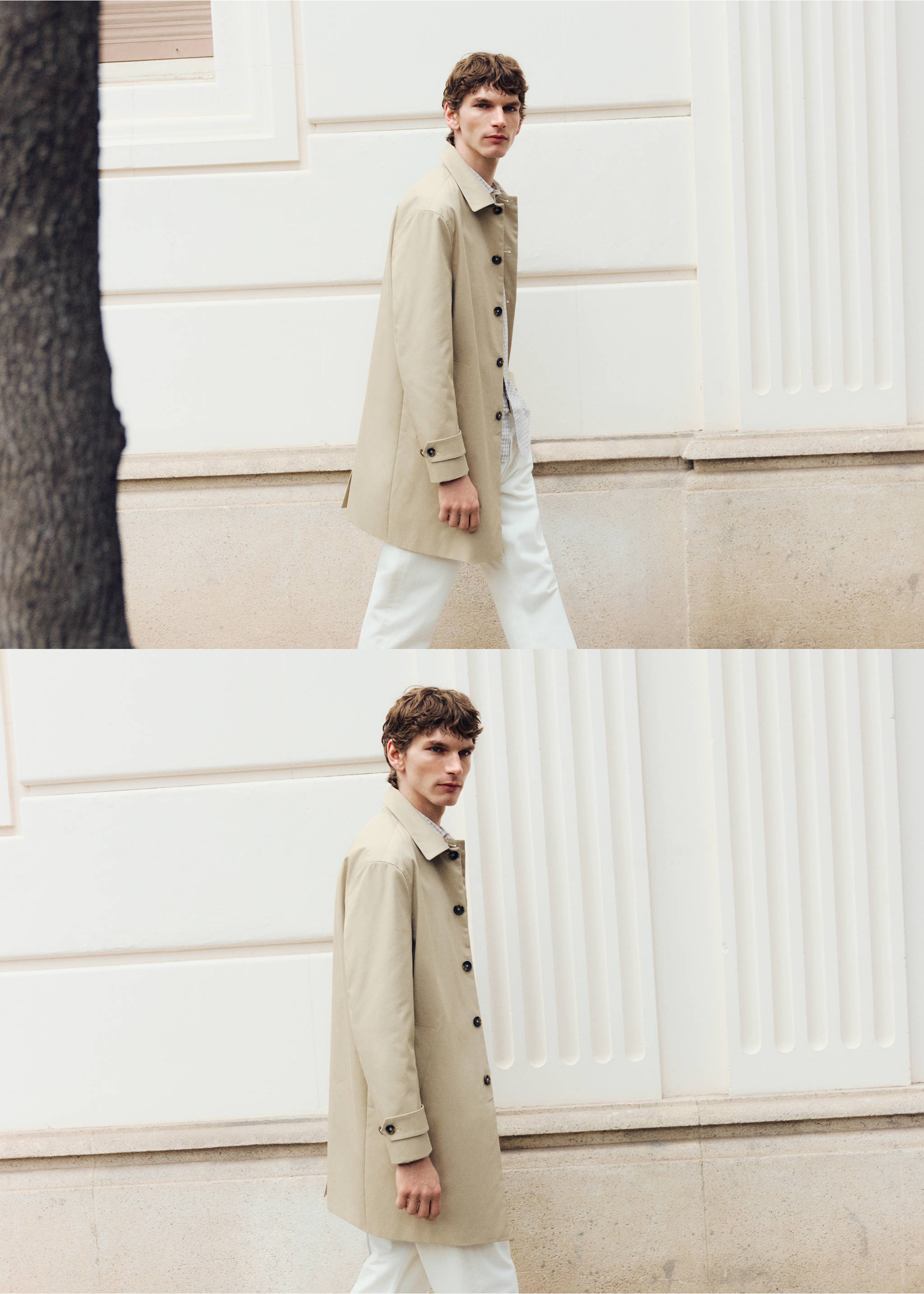 Gabardina water-repellent bolsillos - Detalle del artículo 3, Beige. Ref: 27074405-00.