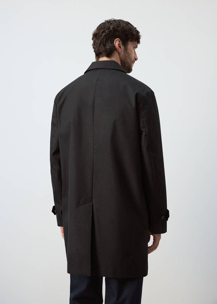 Water-repellent gabardine with pockets — Black