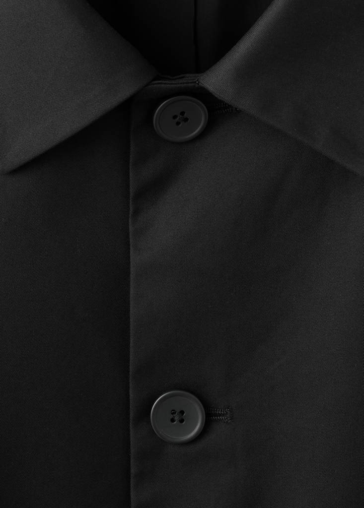 Water-repellent gabardine with pockets — Black