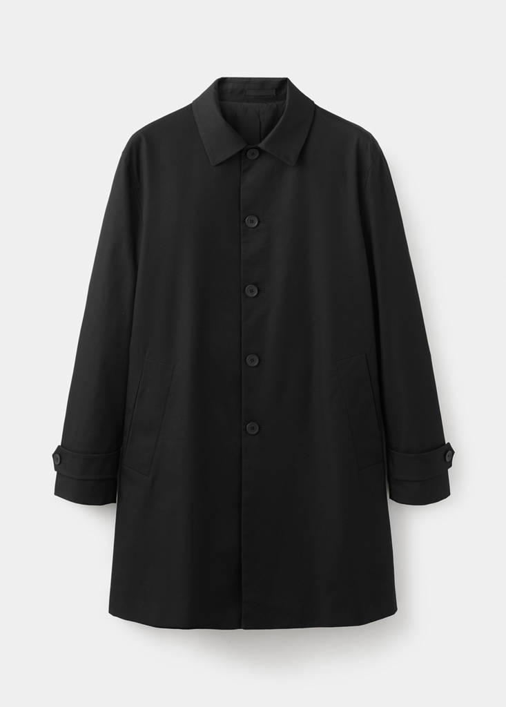 Water-repellent gabardine with pockets — Black