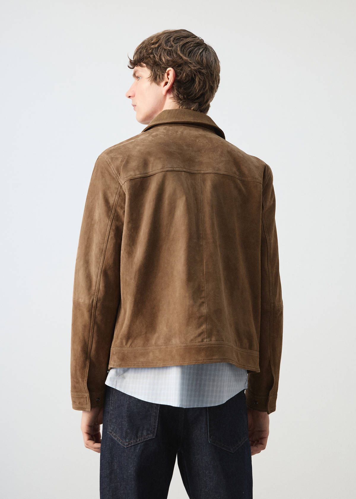 100% leather jacket with pockets — Cognac