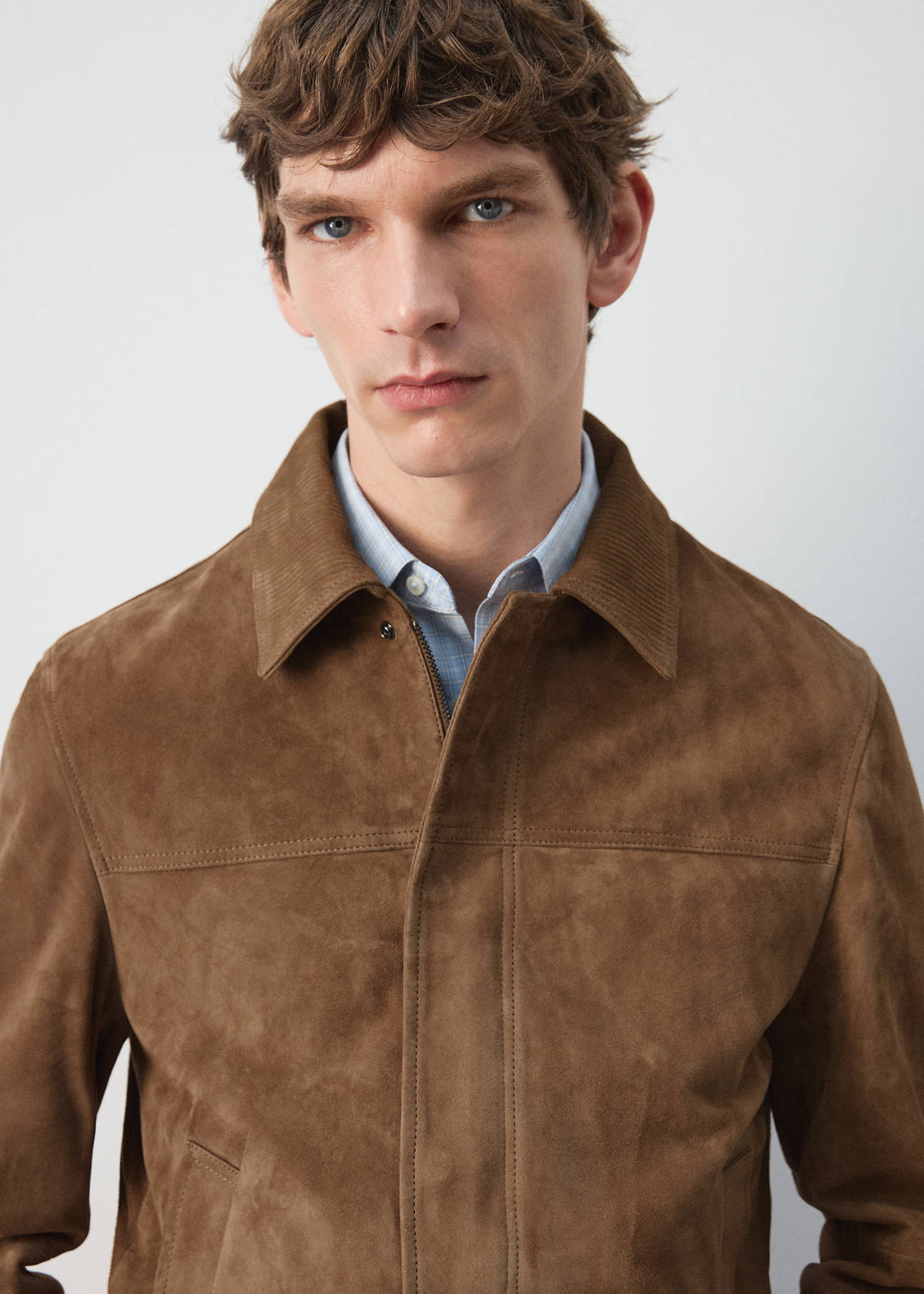 100% leather jacket with pockets — Cognac
