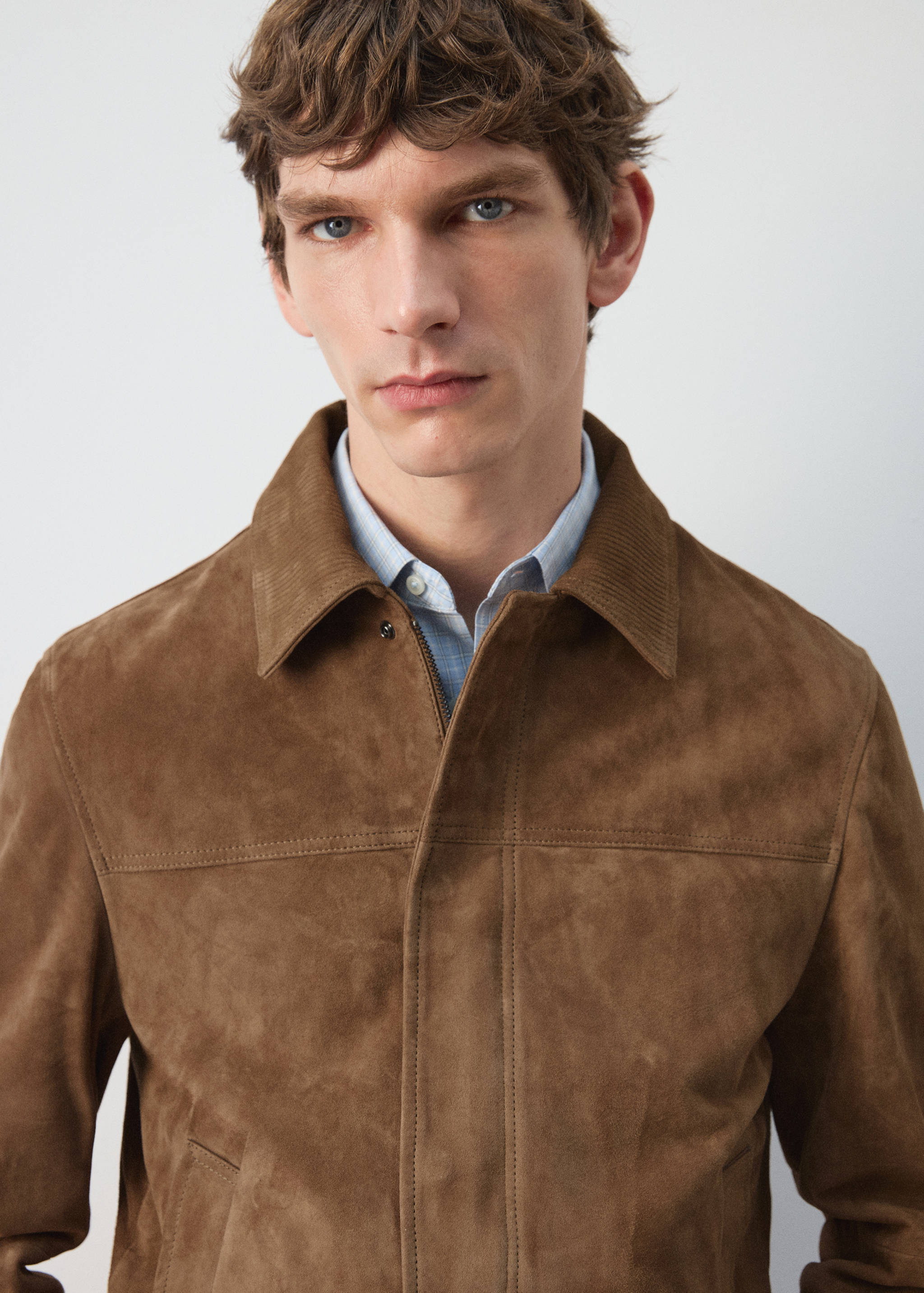 Куртка 100% замша с карманами - Деталь изделия 1