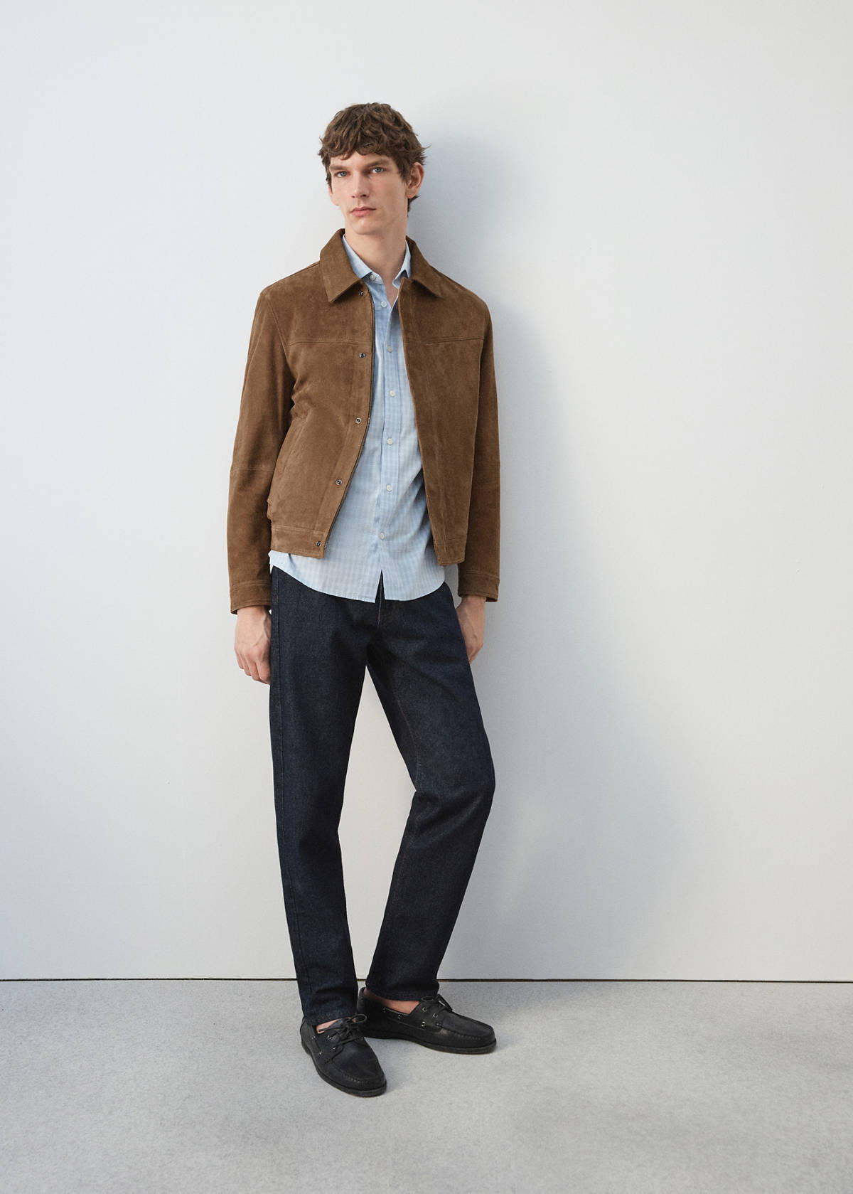 100% leather jacket with pockets — Cognac