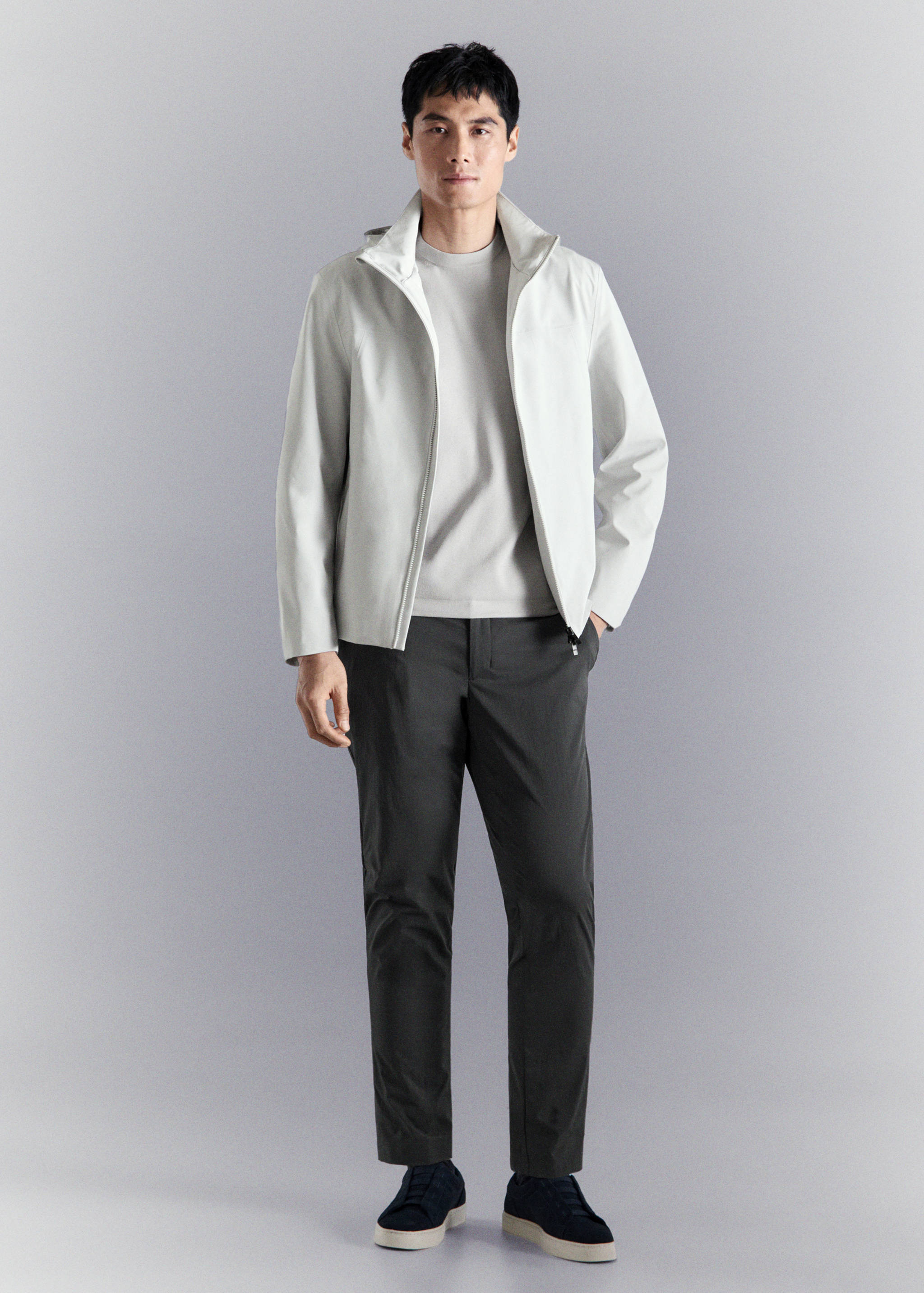 Slim fit water-repellent trousers - General plane