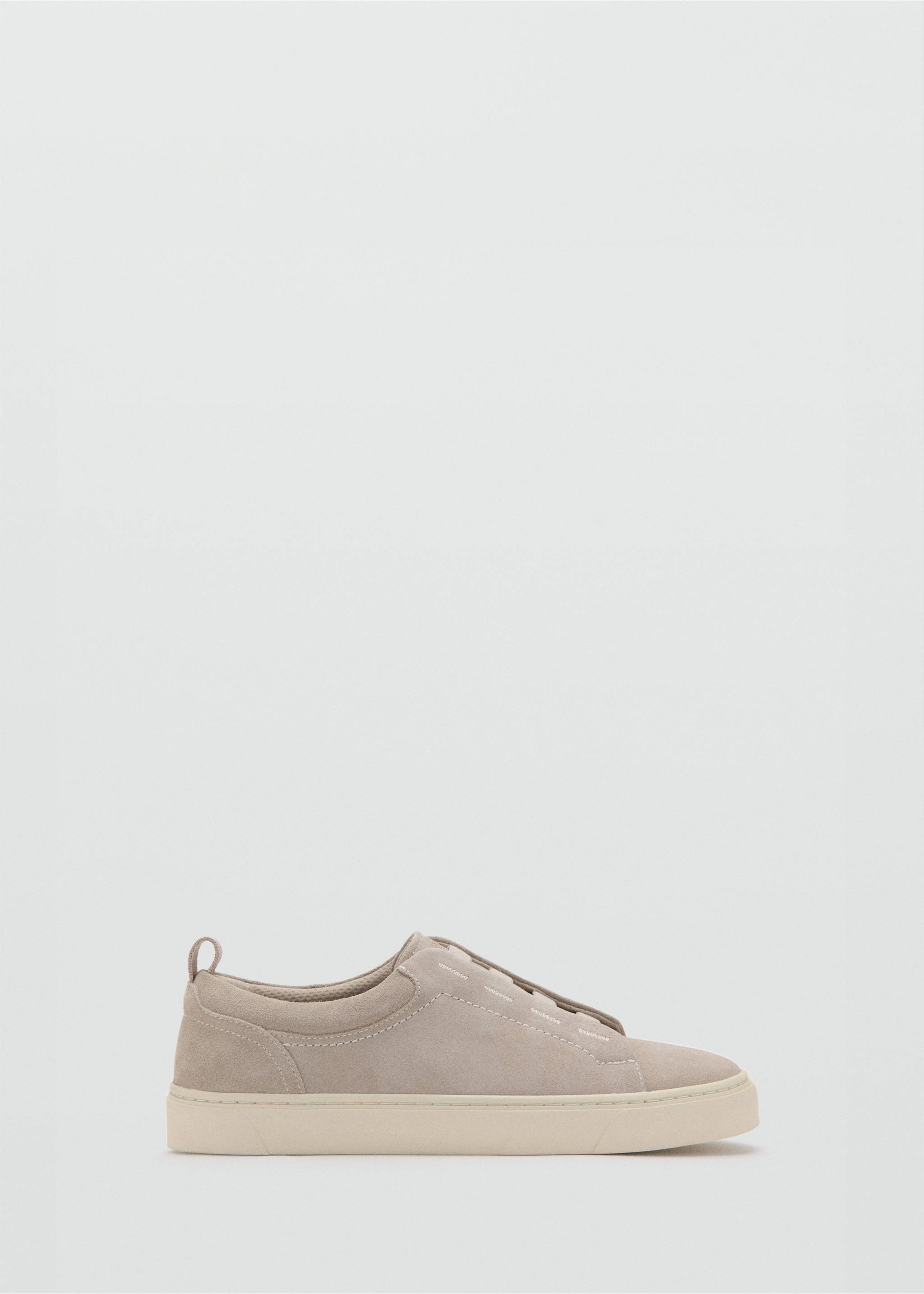 Deportiva piel serraje suela Vibram® - Artículo sin modelo, Gris hielo. Ref: 27074409-00.