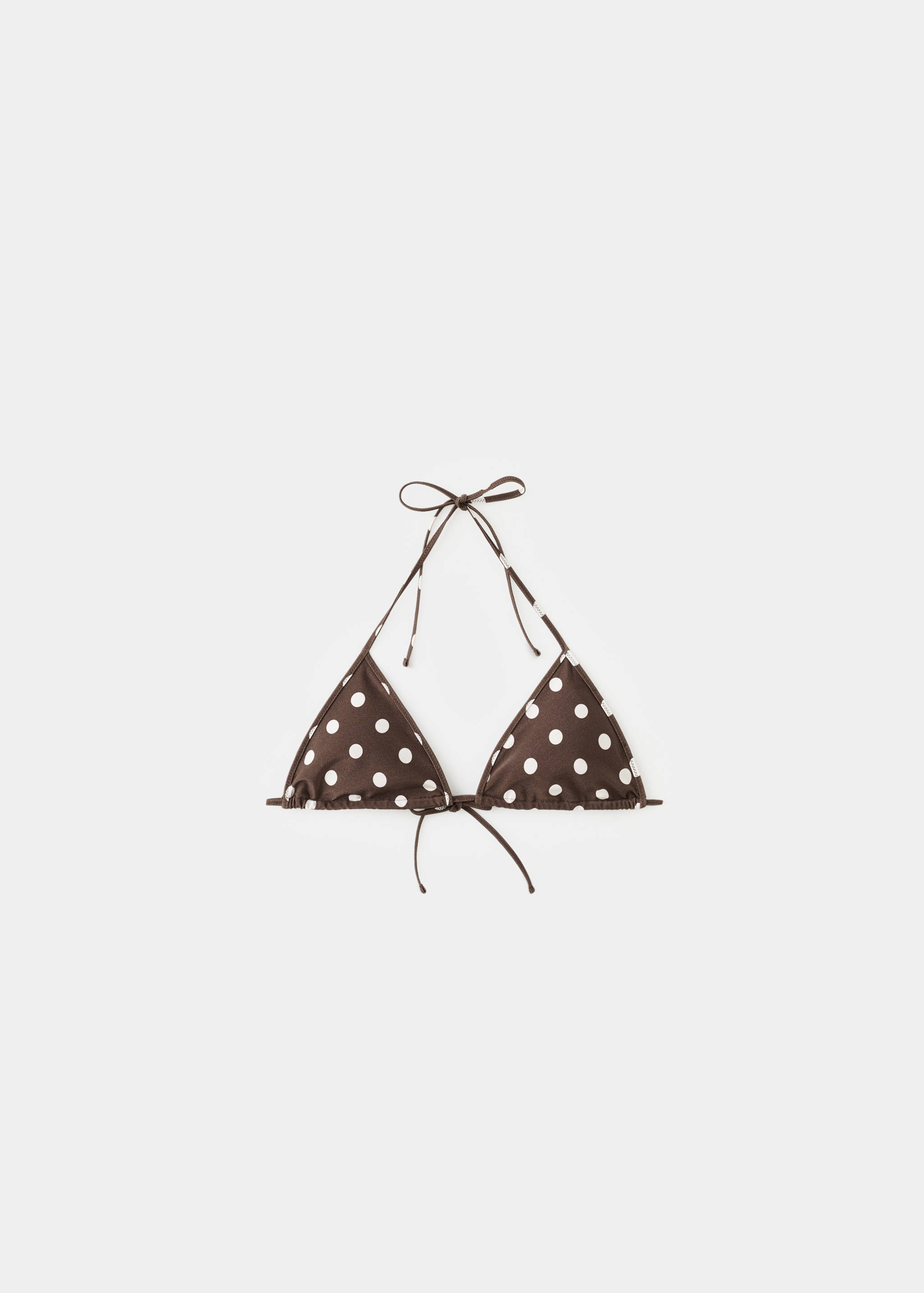 Polka dot triangle bikini top - Article without model