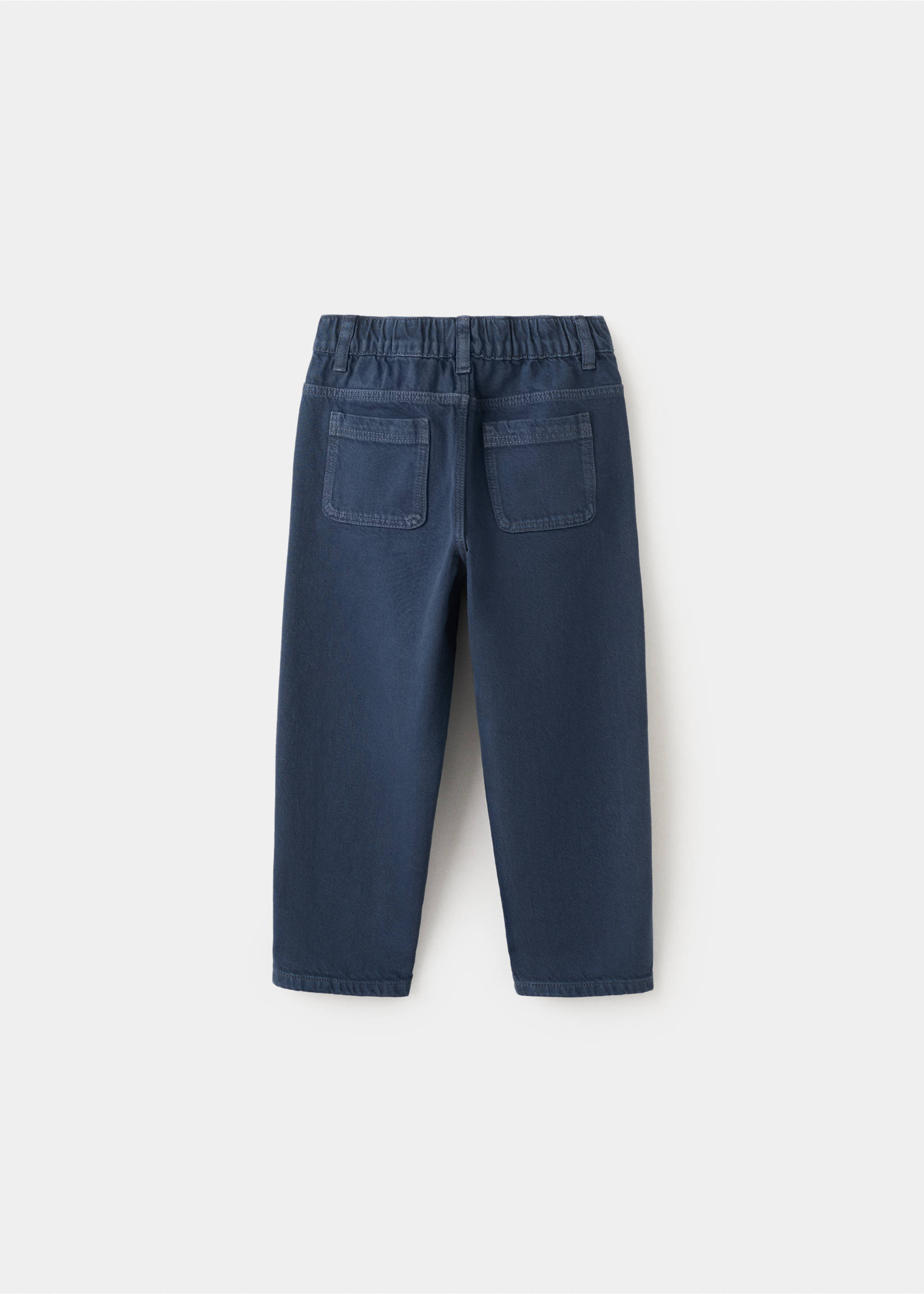 Jeans with stitch detailing - Reverse of the article, Navy. Ref: 27074419-00.