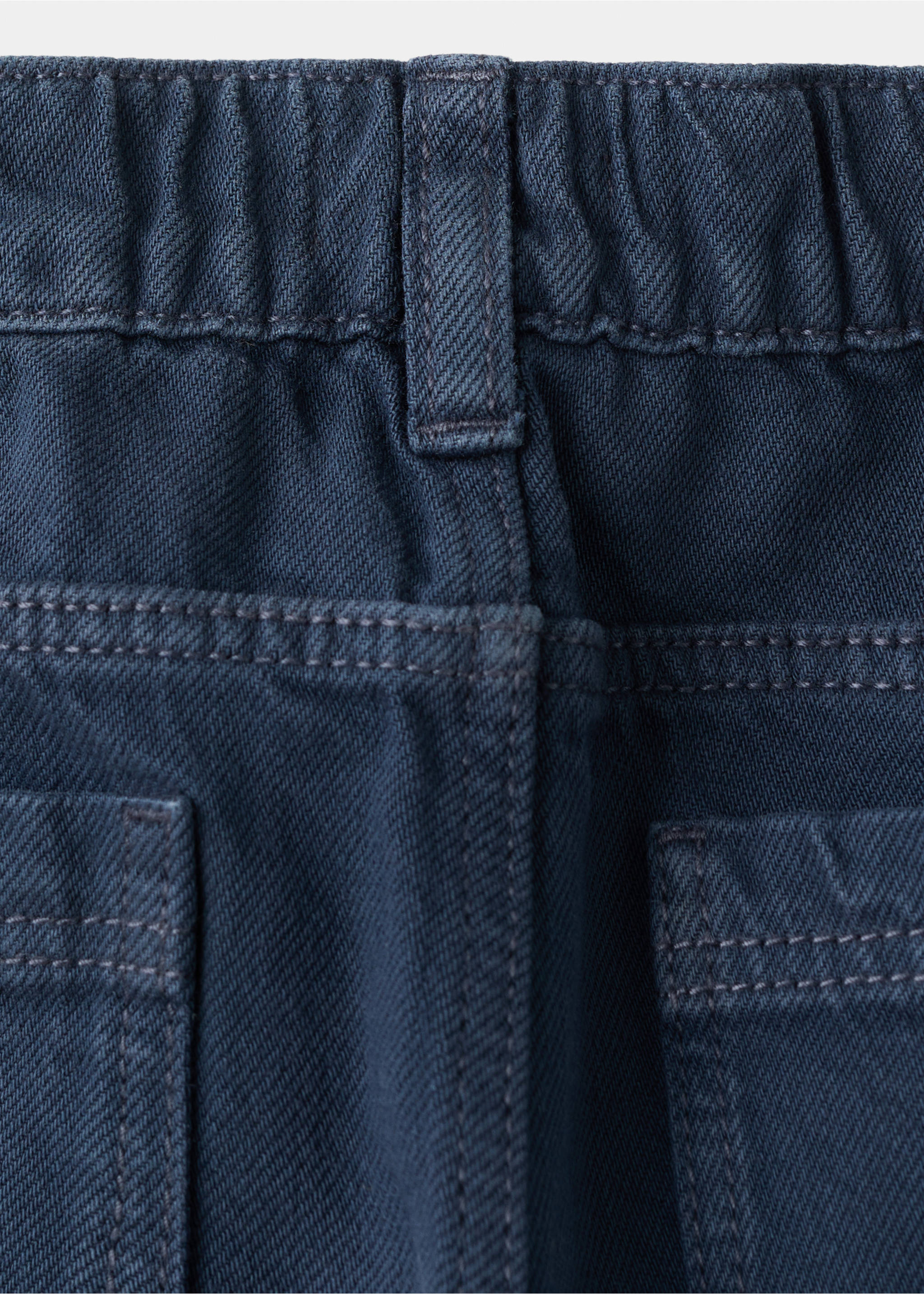 Jeans with stitch detailing - Details of the article 0, Navy. Ref: 27074419-00.