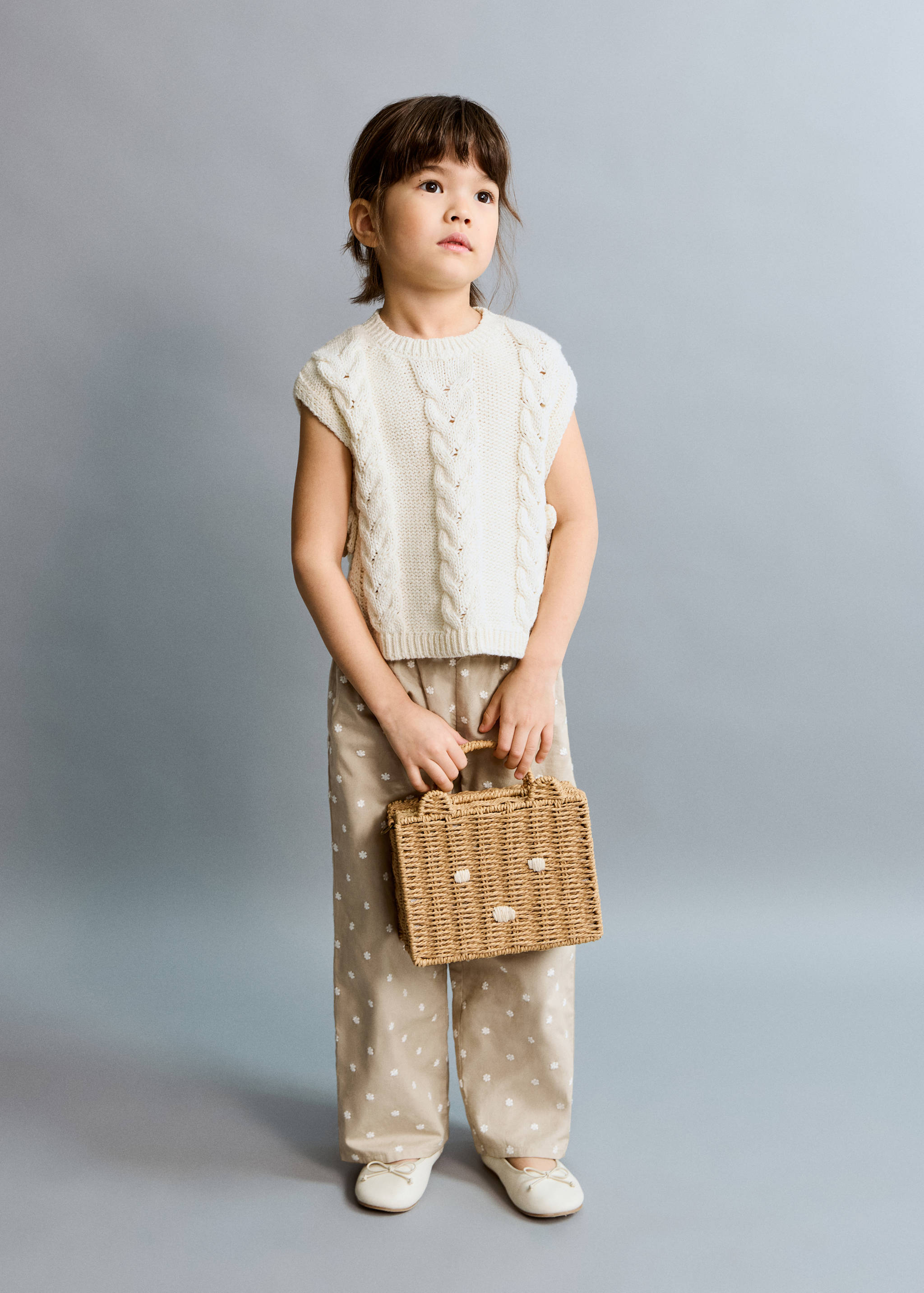 Chaleco punto trenzado - Plano general