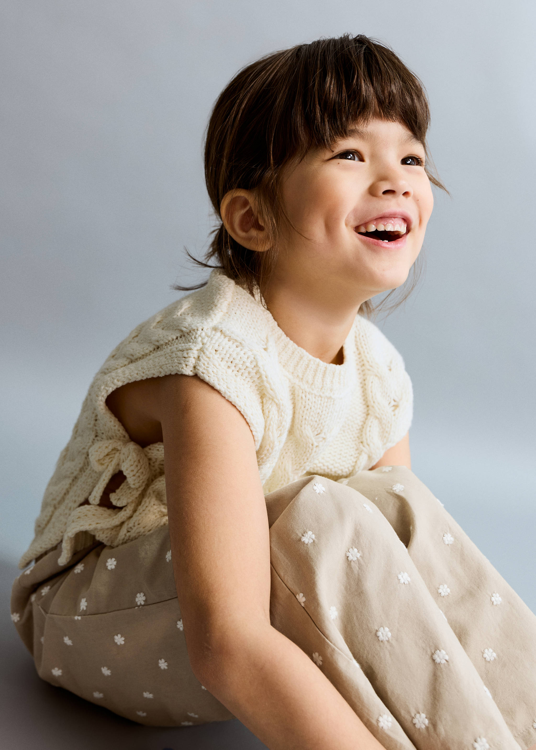 Chaleco punto trenzado - Plano medio