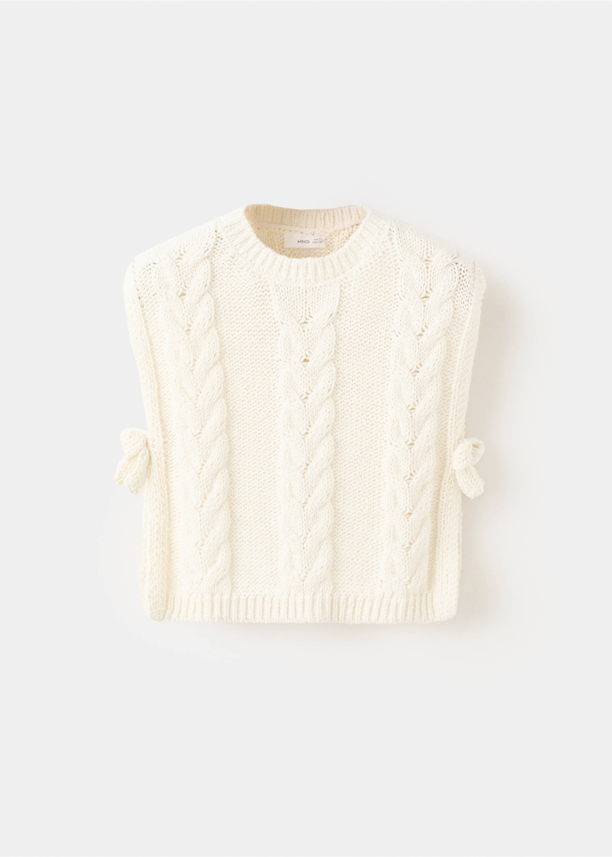 Chaleco punto trenzado - Artículo sin modelo, Blanco roto. Ref: 27074421-00.