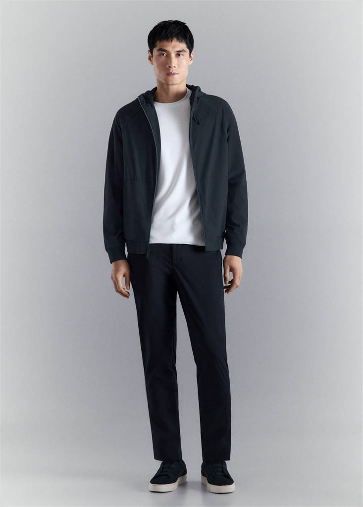 Reversible zip-up sweatshirt Coolmax® — Navy