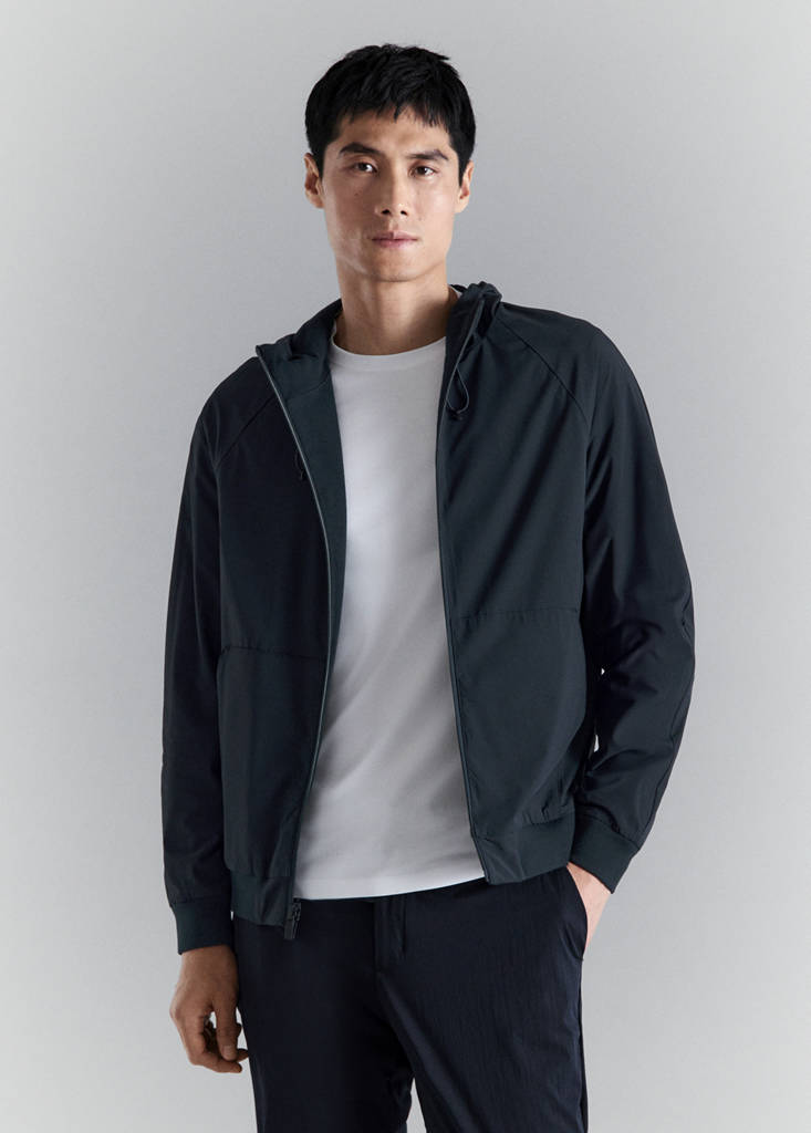 Reversible zip-up sweatshirt Coolmax® — Navy