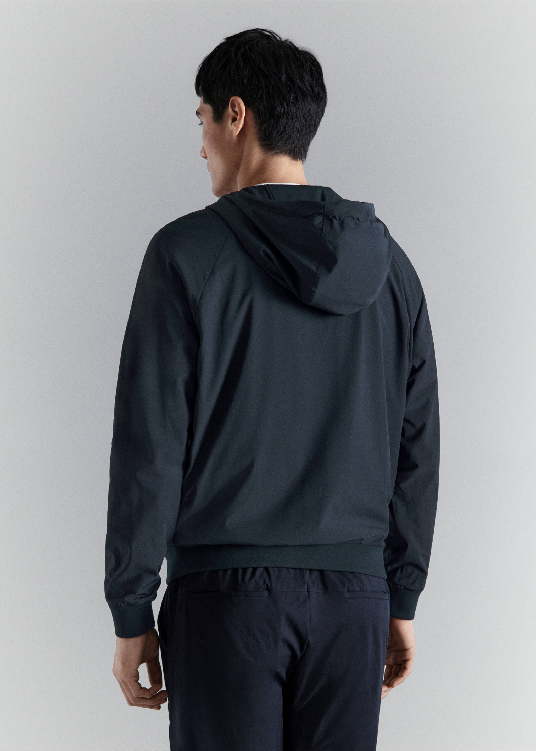 Sudadera reversible cremallera Coolmax ® - Reverso del artículo, Azul marino. Ref: 27074425-00.