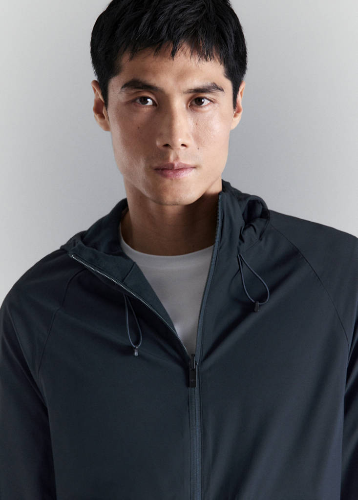 Reversible zip-up sweatshirt Coolmax® — Navy