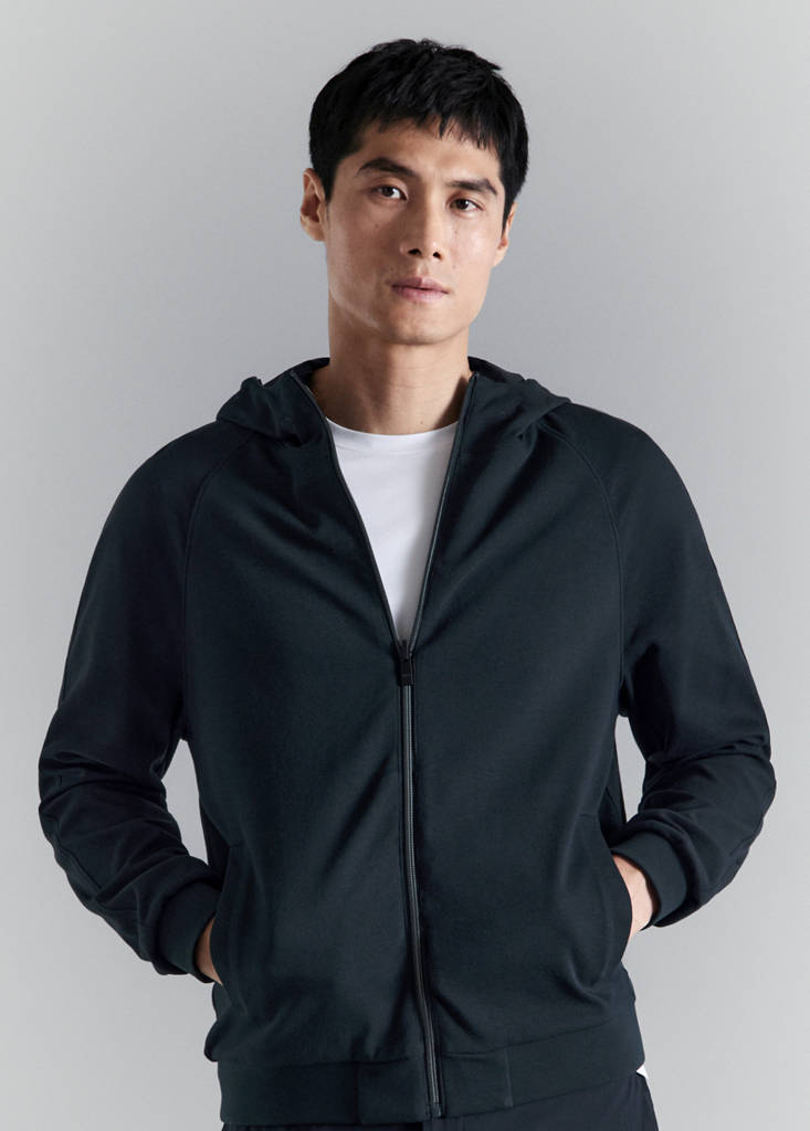 Reversible zip-up sweatshirt Coolmax® — Navy