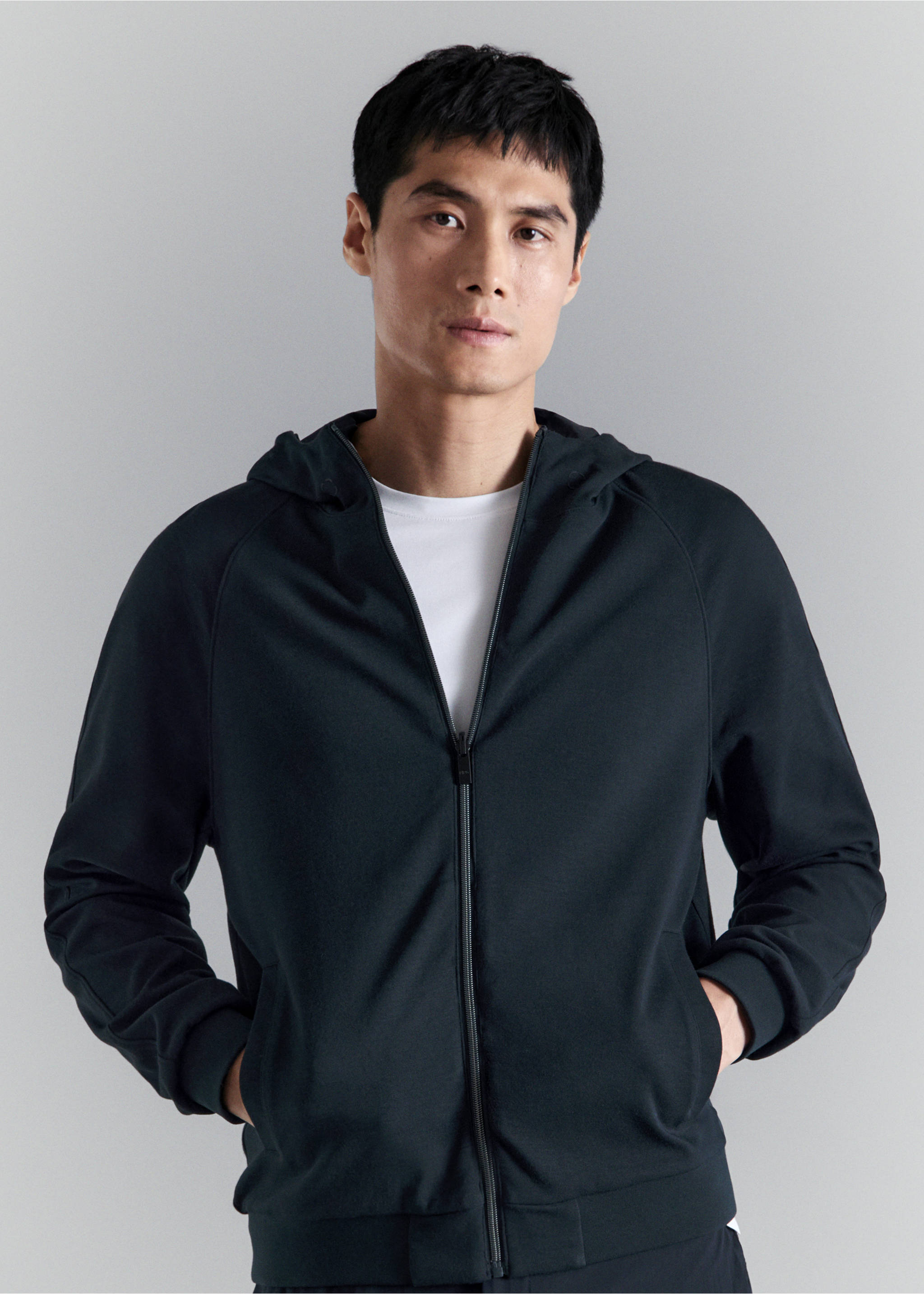 Sudadera reversible cremallera Coolmax ® - Detalle del artículo 4, Azul marino. Ref: 27074425-00.