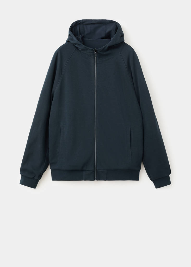 Reversible zip-up sweatshirt Coolmax® — Navy