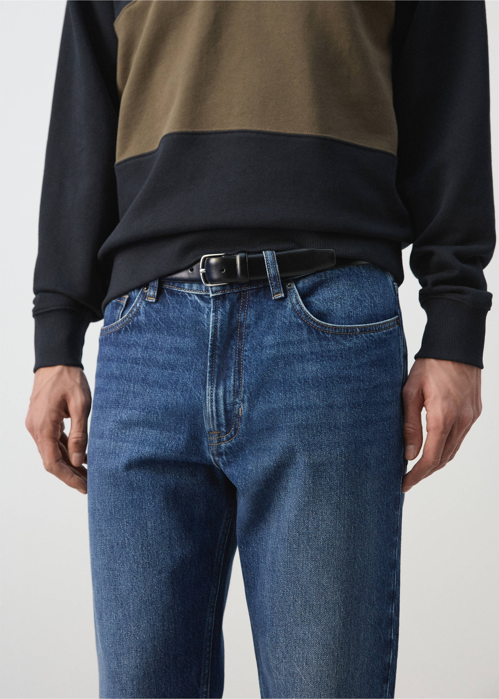 胡萝卜版型七分Sammy牛仔裤 - null, 深蓝色. Ref: 27074426-00.