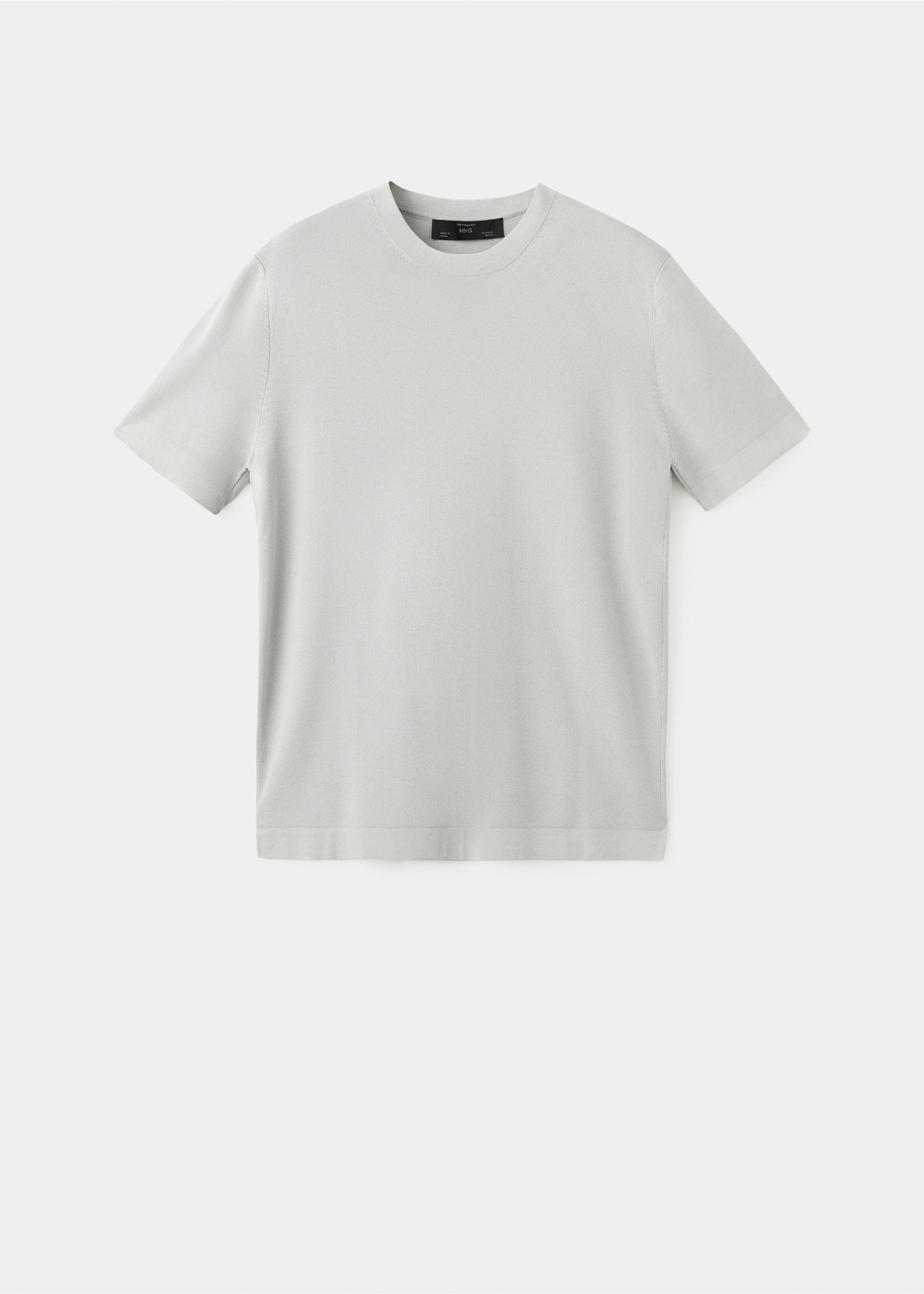 Camiseta punto comfort stretch - Artículo sin modelo, Gris hielo. Ref: 27074428-00.