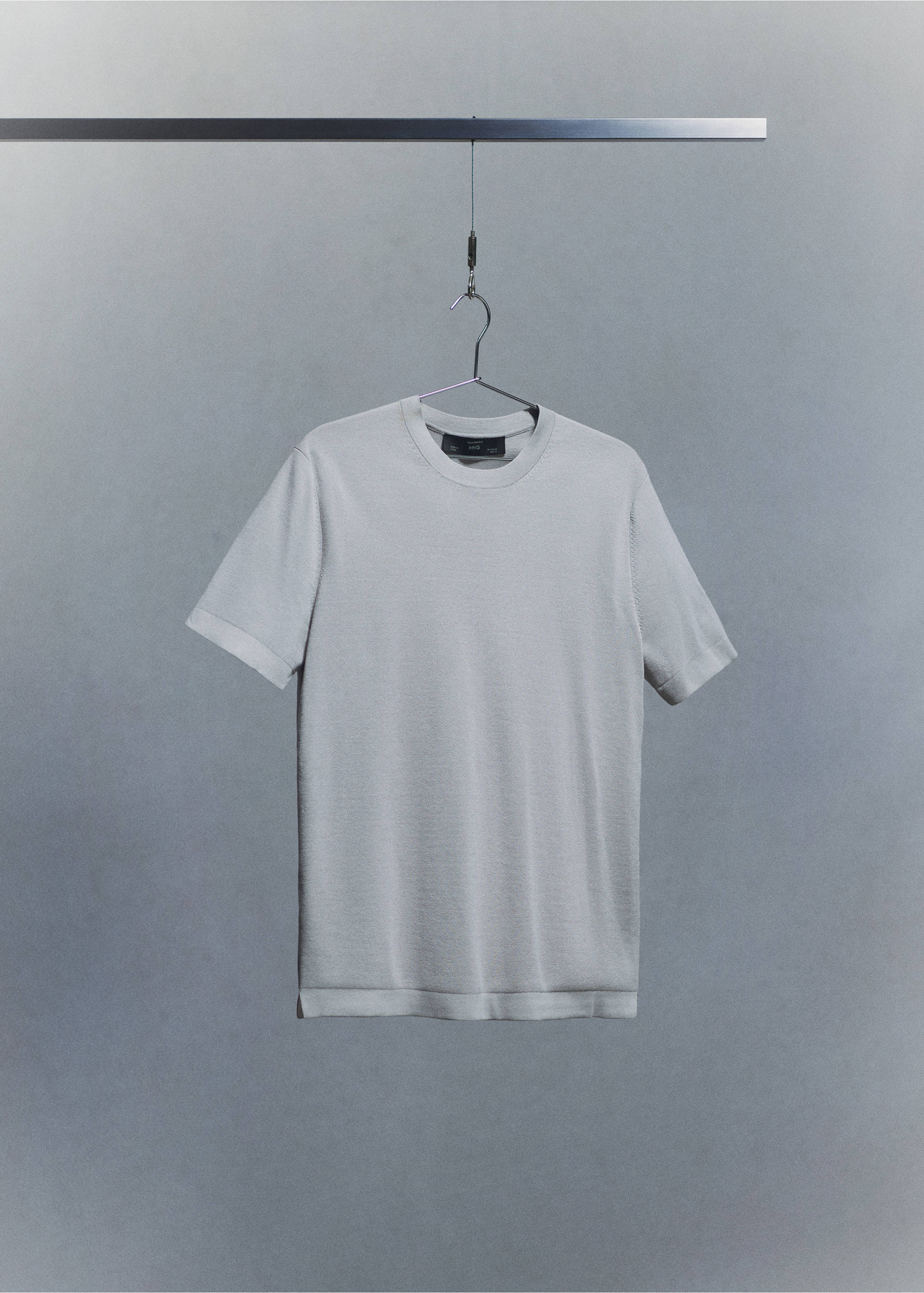 Camiseta punto comfort stretch - Detalle del artículo 9, Gris hielo. Ref: 27074428-00.