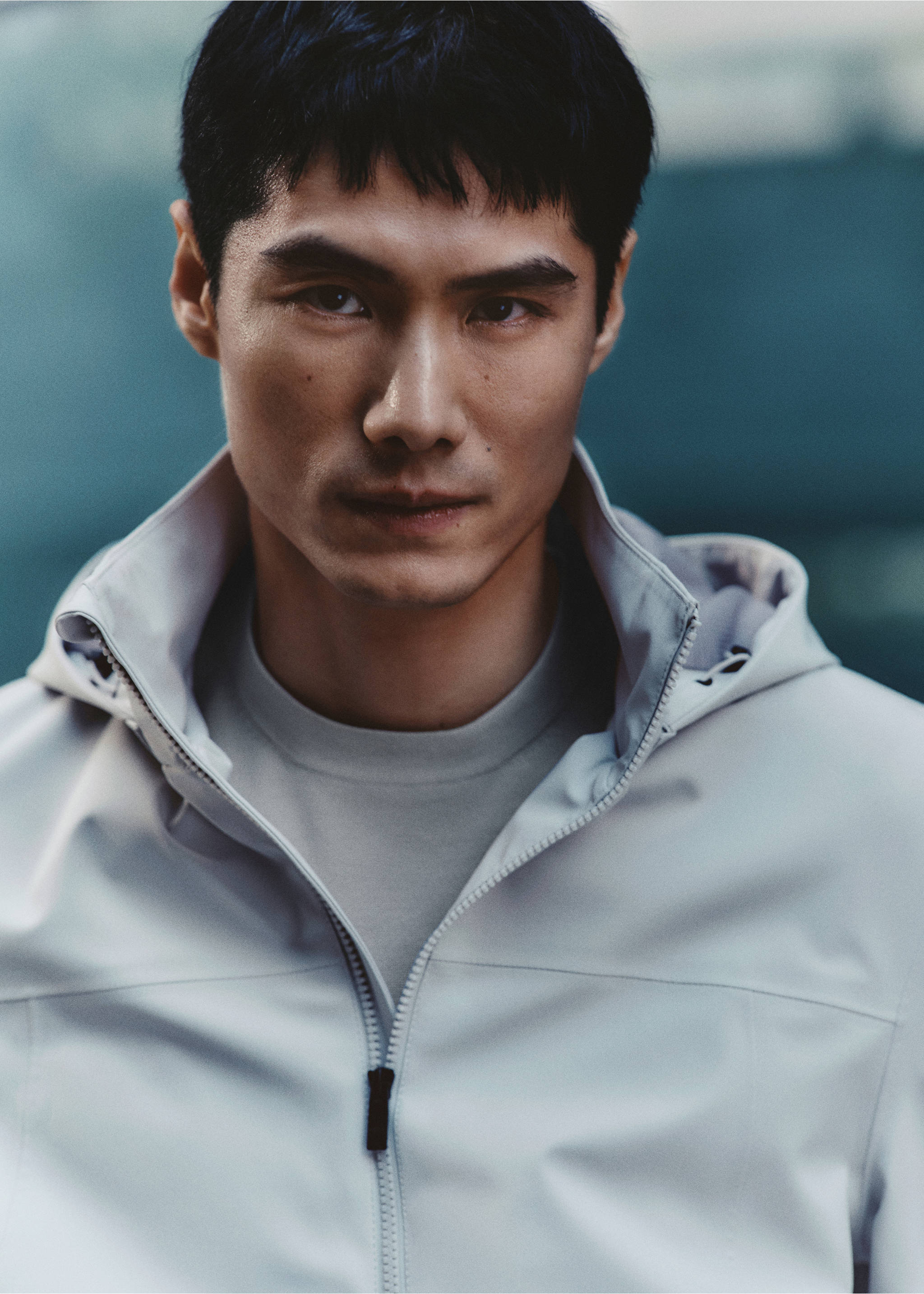 T-shirt confort en maille extensible - Détail de l'article 3, Gris glacé. Ref: 27074428-00.