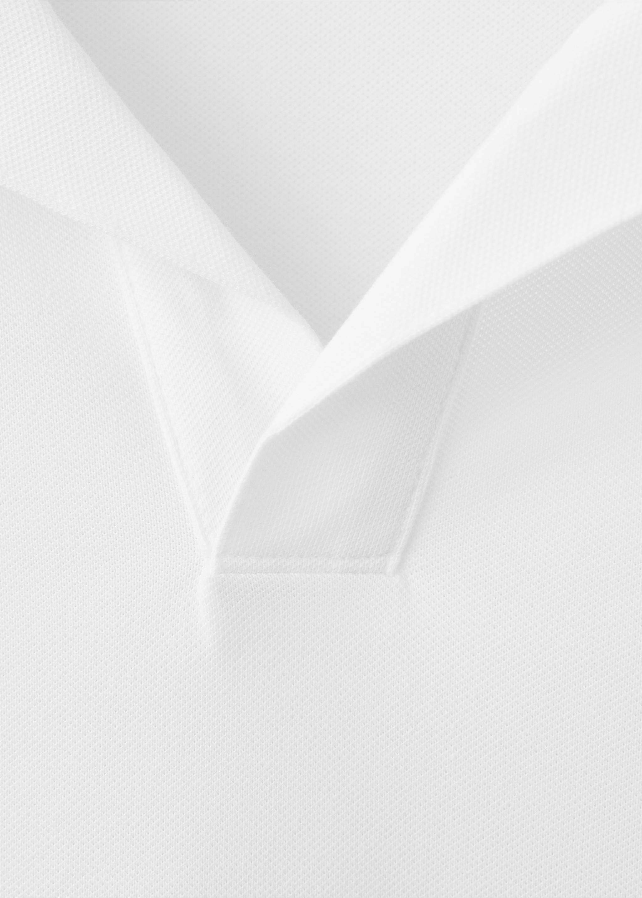 بولو بيكيه بقصة ضيقة - تفاصيل المنتج 8, أبيض. Ref: 27074430-00.