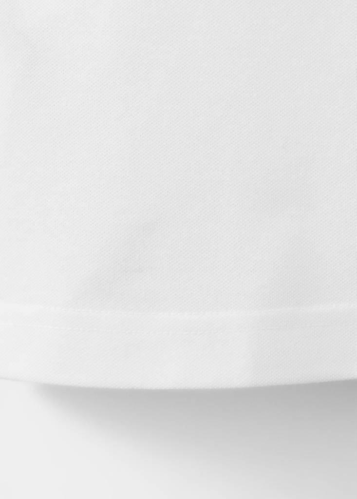 Slim fit piqué polo — White
