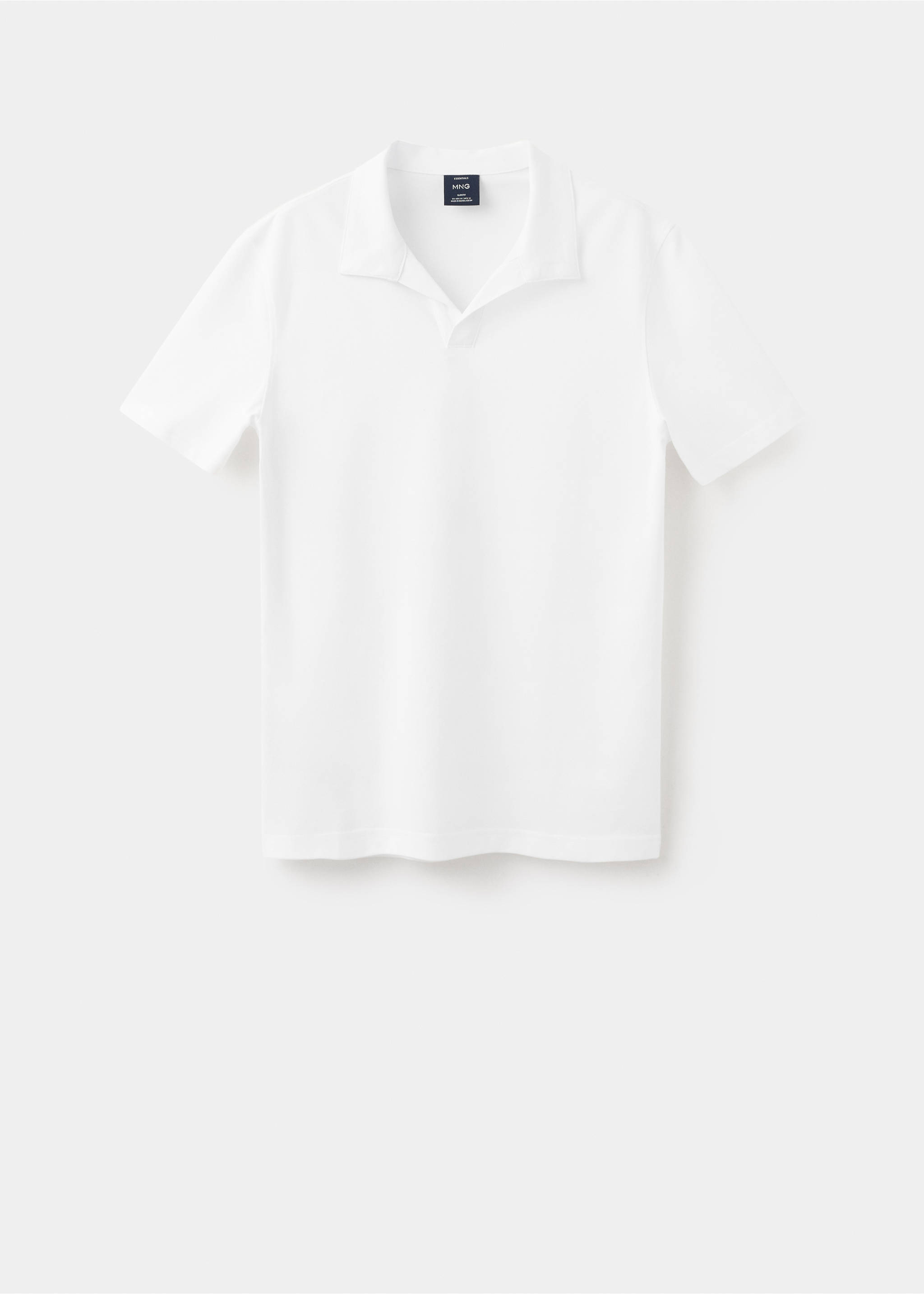 Slim fit piqué polo - Article without model, White. Ref: 27074430-00.