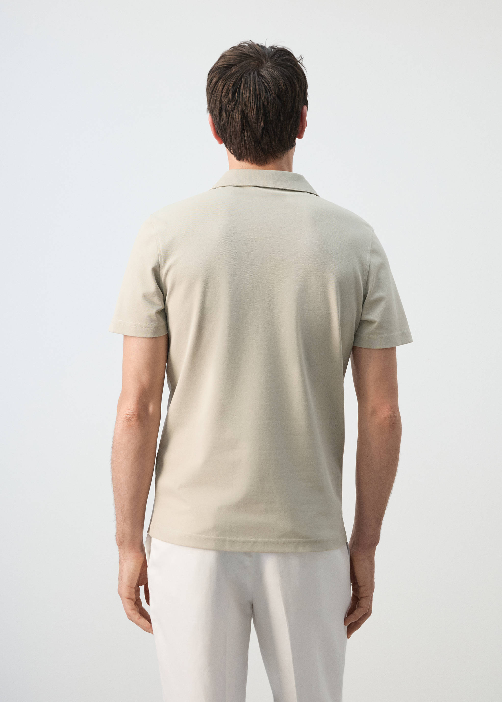Slim fit piqué polo - Reverse of the article