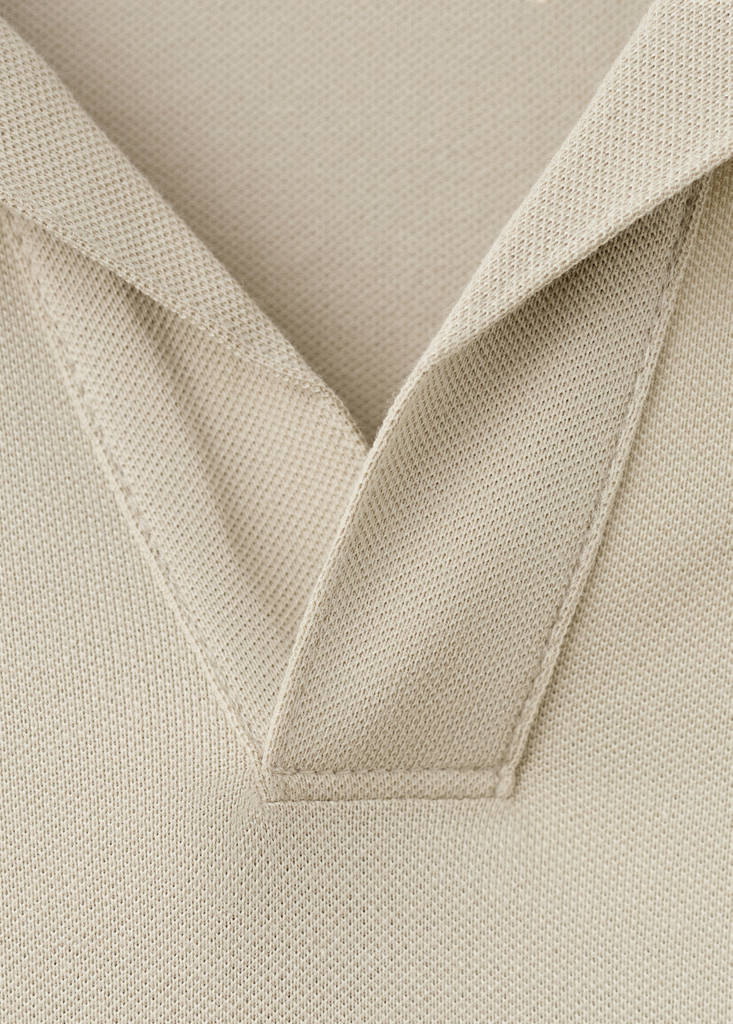 Slim fit piqué polo — Beige