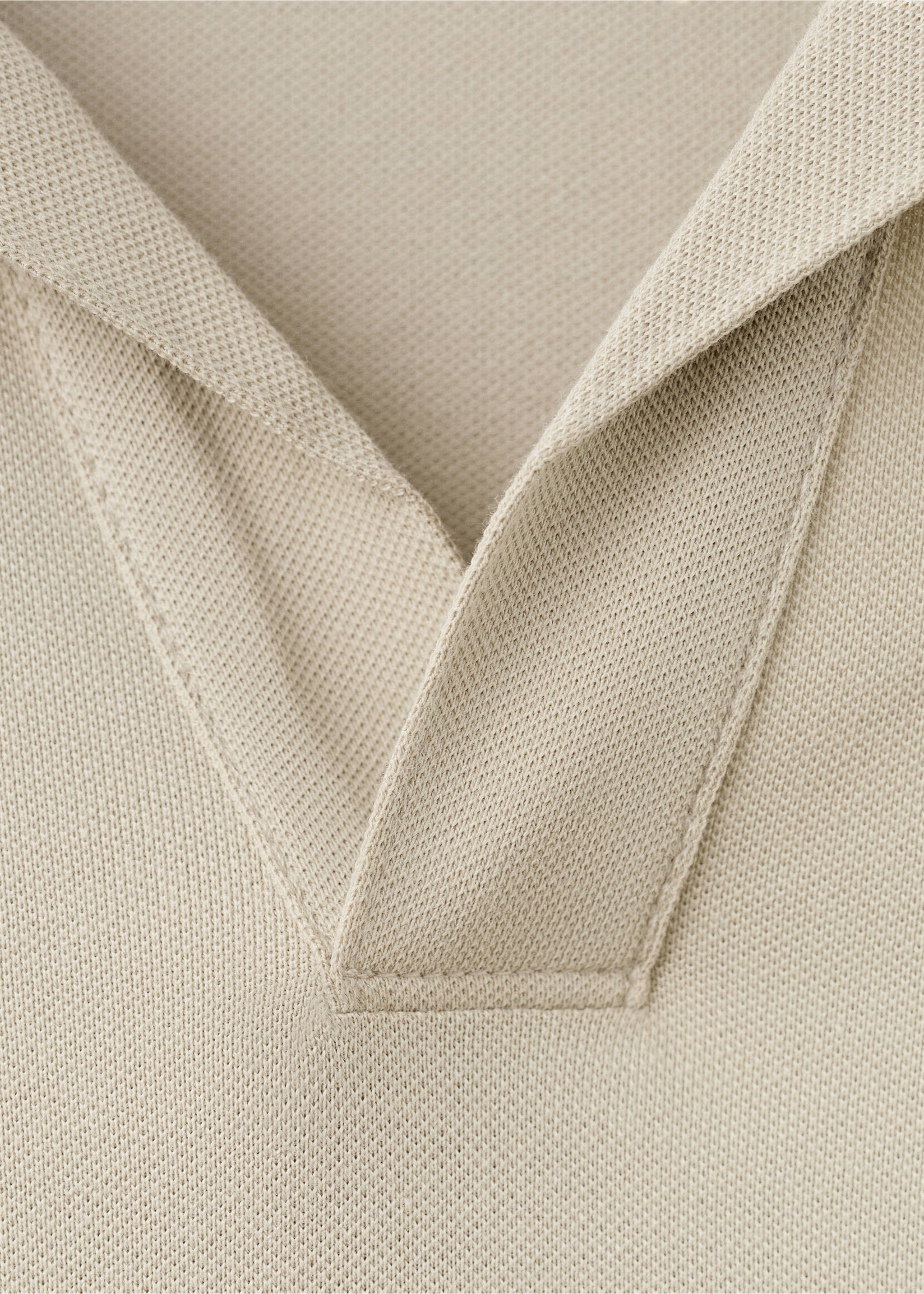 Пикирана блуза с якичка slim fit - Данни за артикула 0, Бежово. Ref: 27074430-00.