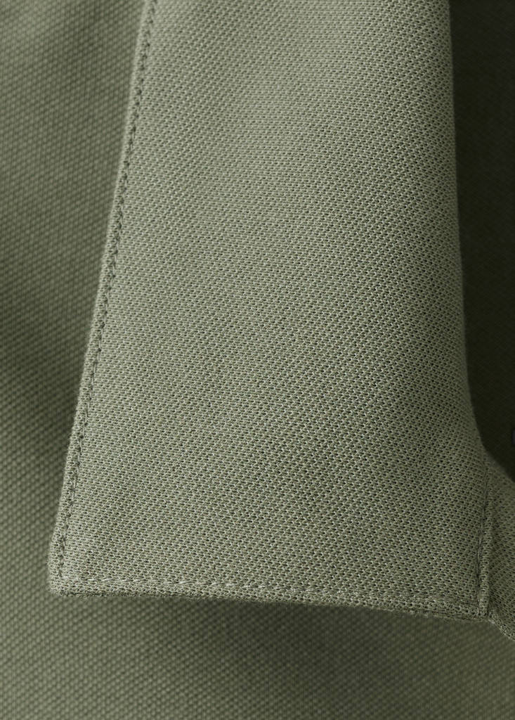 Slim fit piqué polo — Khaki