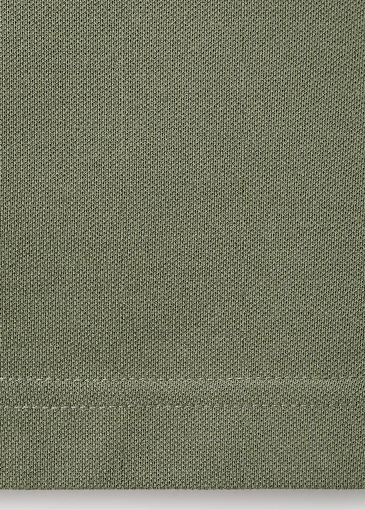 Slim fit piqué polo — Khaki