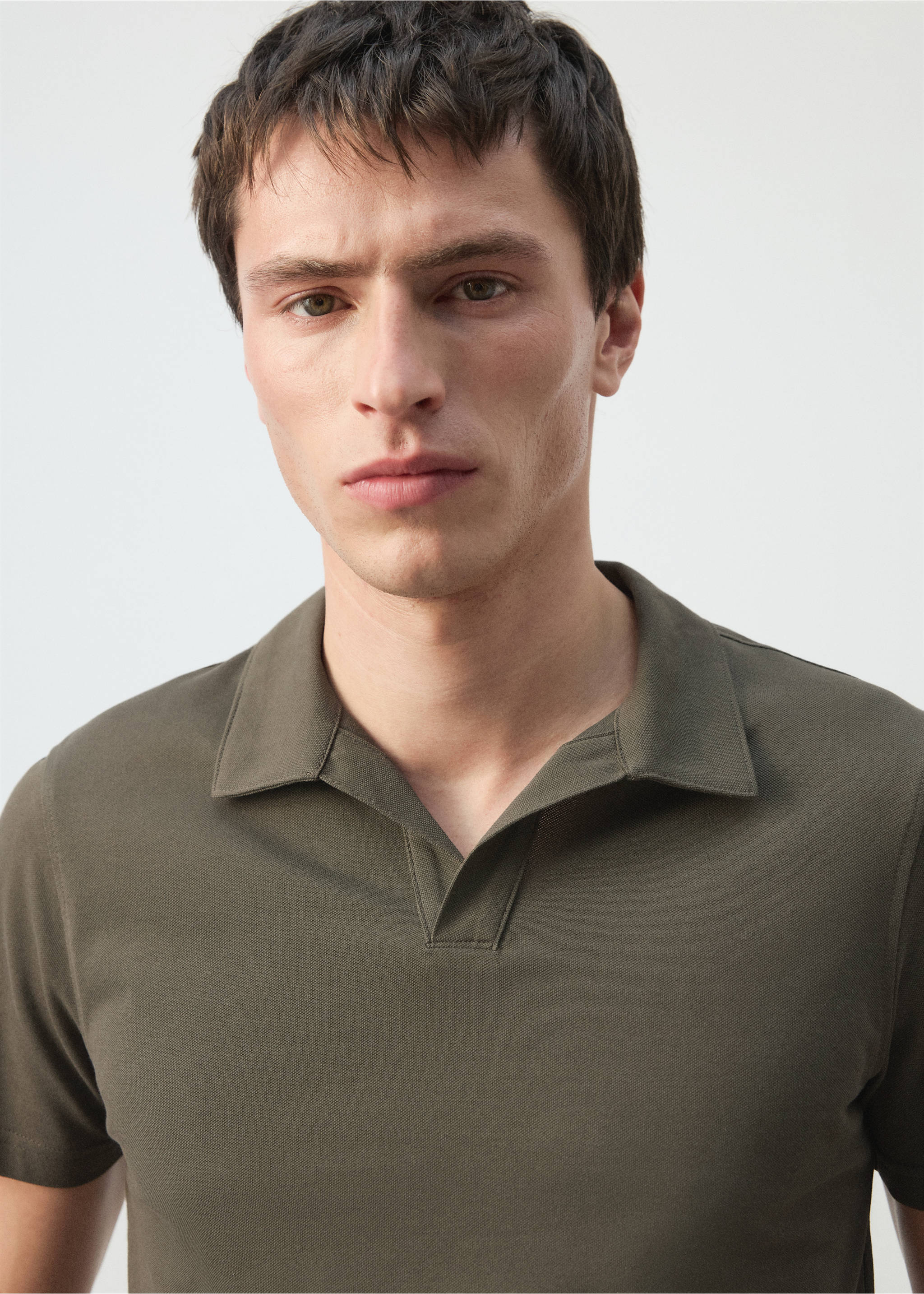 Polo piqué slim fit - Detall de l'article 1, Verd fosc. Ref: 27074430-00.