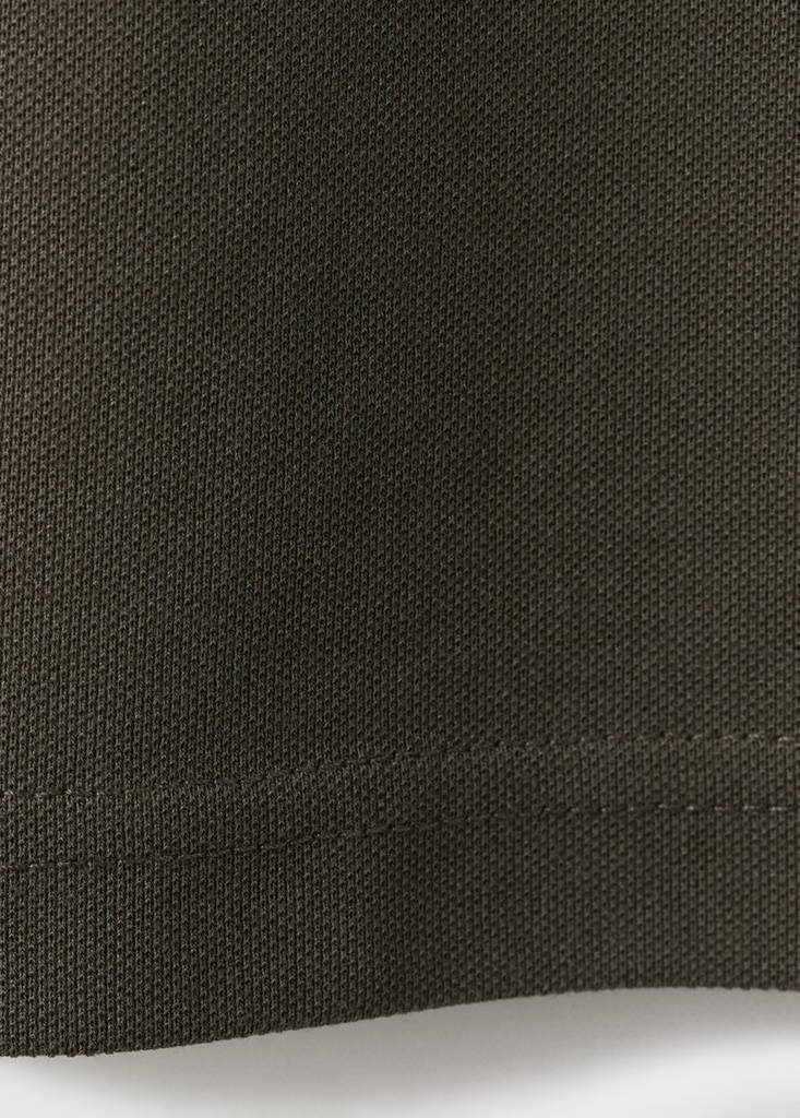 Slim fit piqué polo — Dark Green