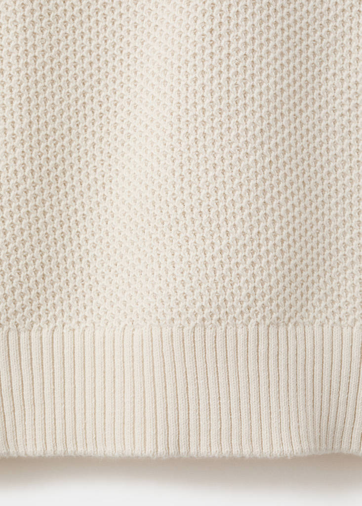 Microstructure knit gilet — Ecru