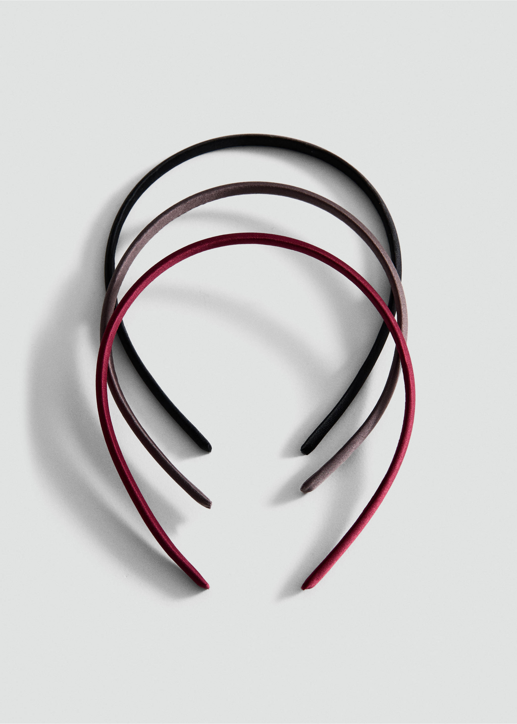 Set 3 diademas satinadas - Artículo sin modelo, Negro. Ref: 27074434-00.