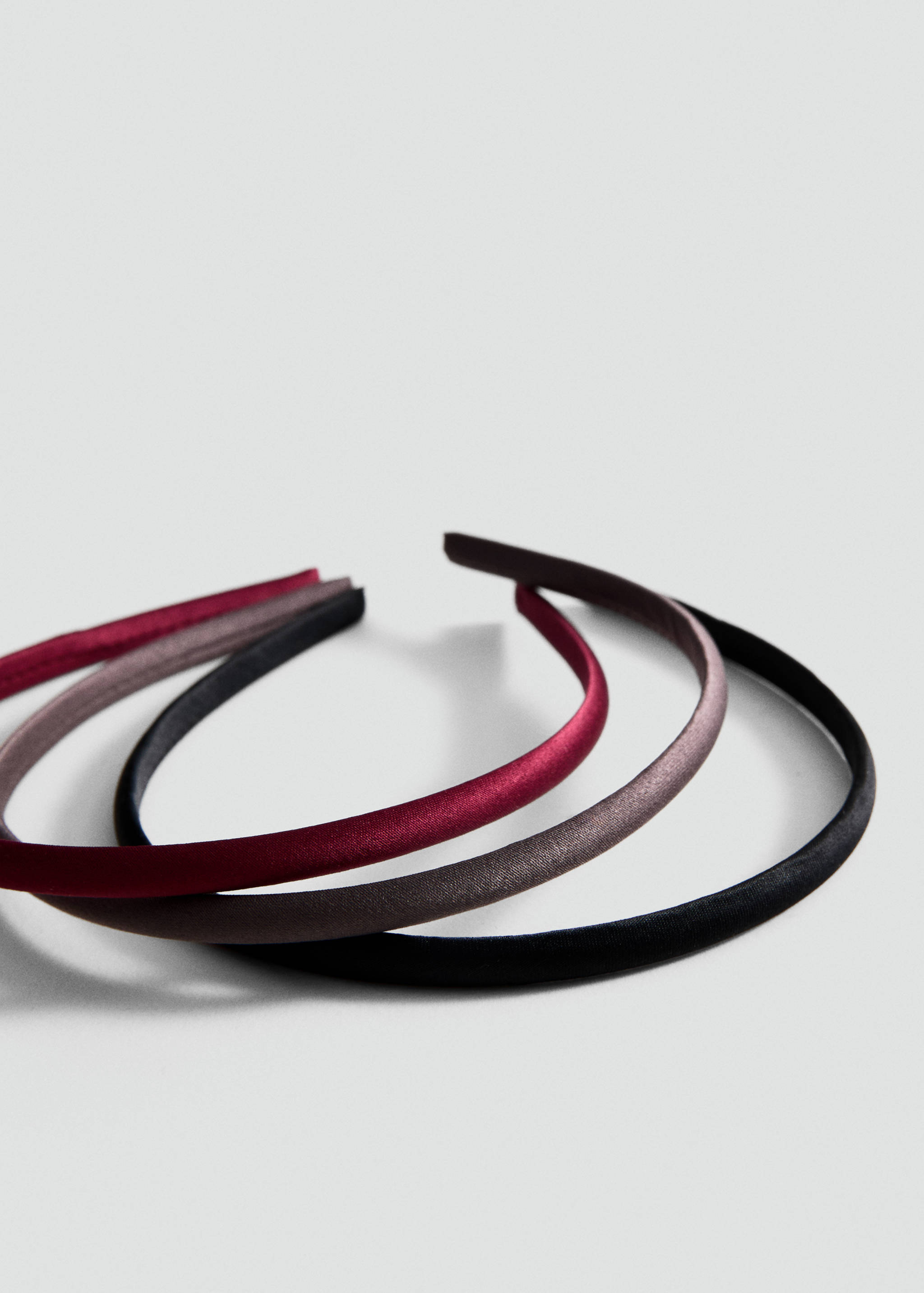 Set 3 diademas satinadas - Plano medio