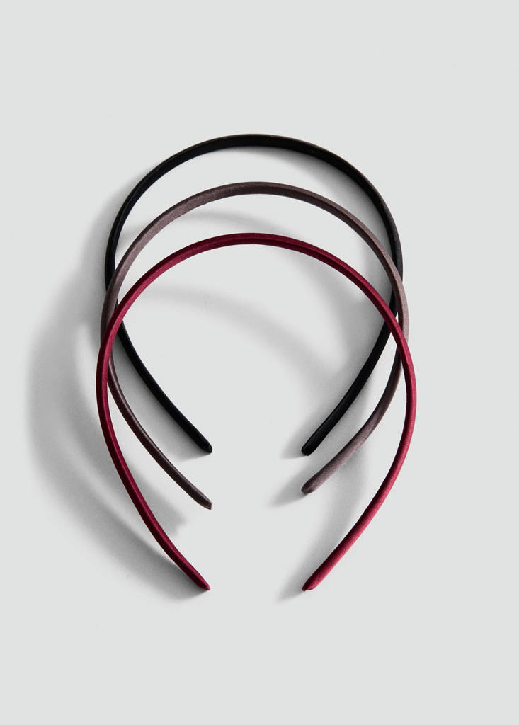 Set of 3 satin headbands